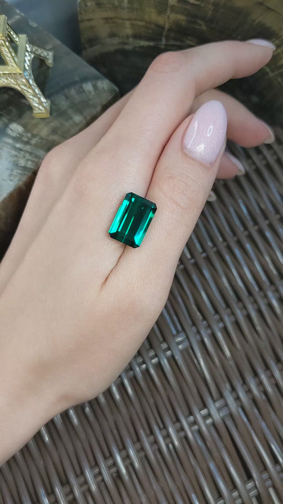 14.11 Ct. Bluish Green Tourmaline from Africa Size Video
