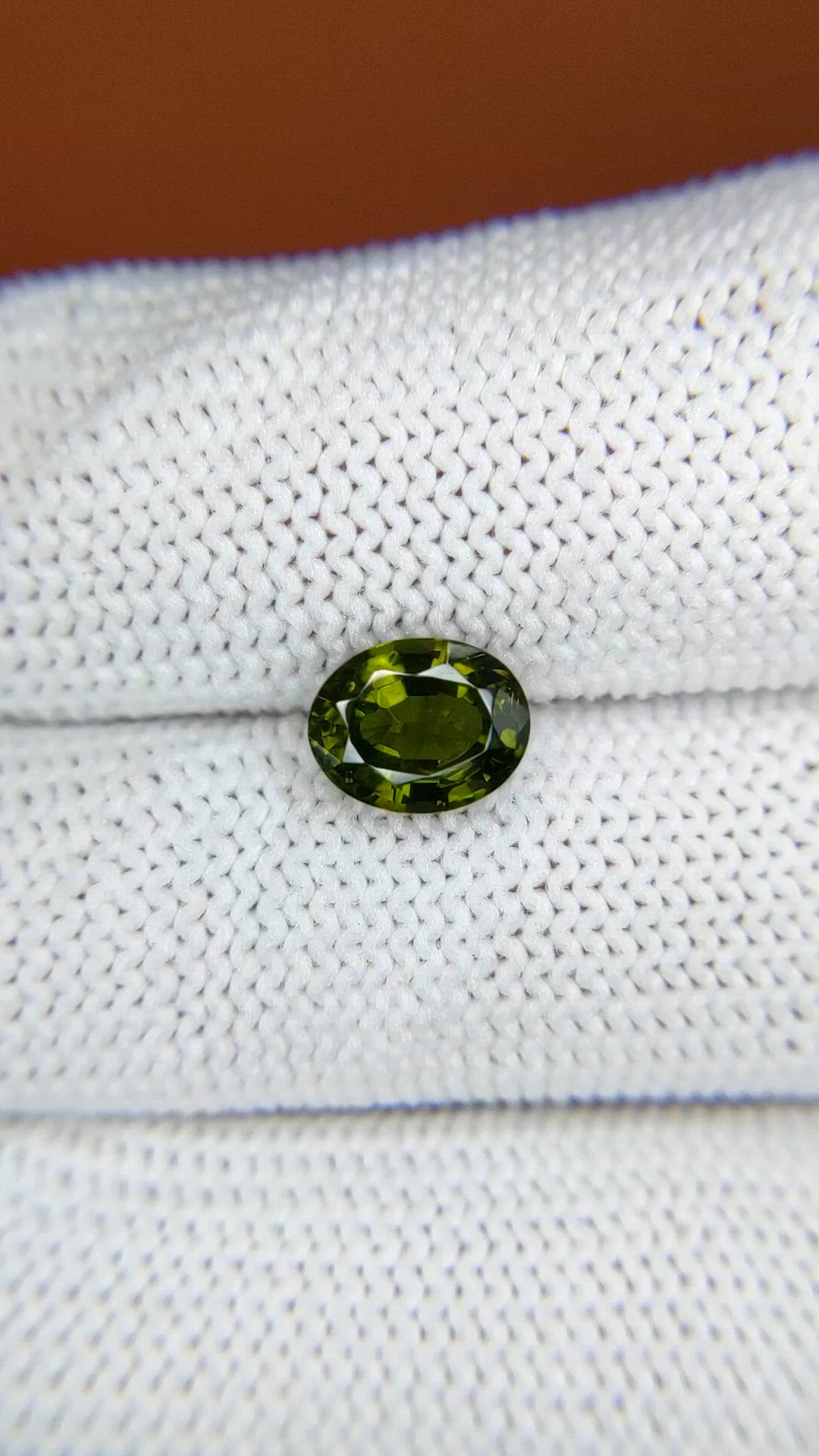 1.79 Ct. Green Tourmaline from Ceylon (Sri Lanka) Size Video