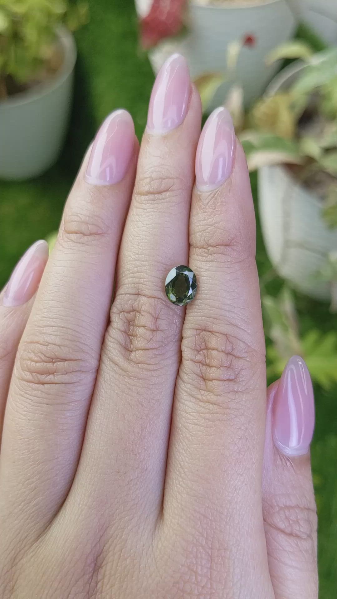 1.79 Ct. Green Tourmaline from Ceylon (Sri Lanka) Size Video