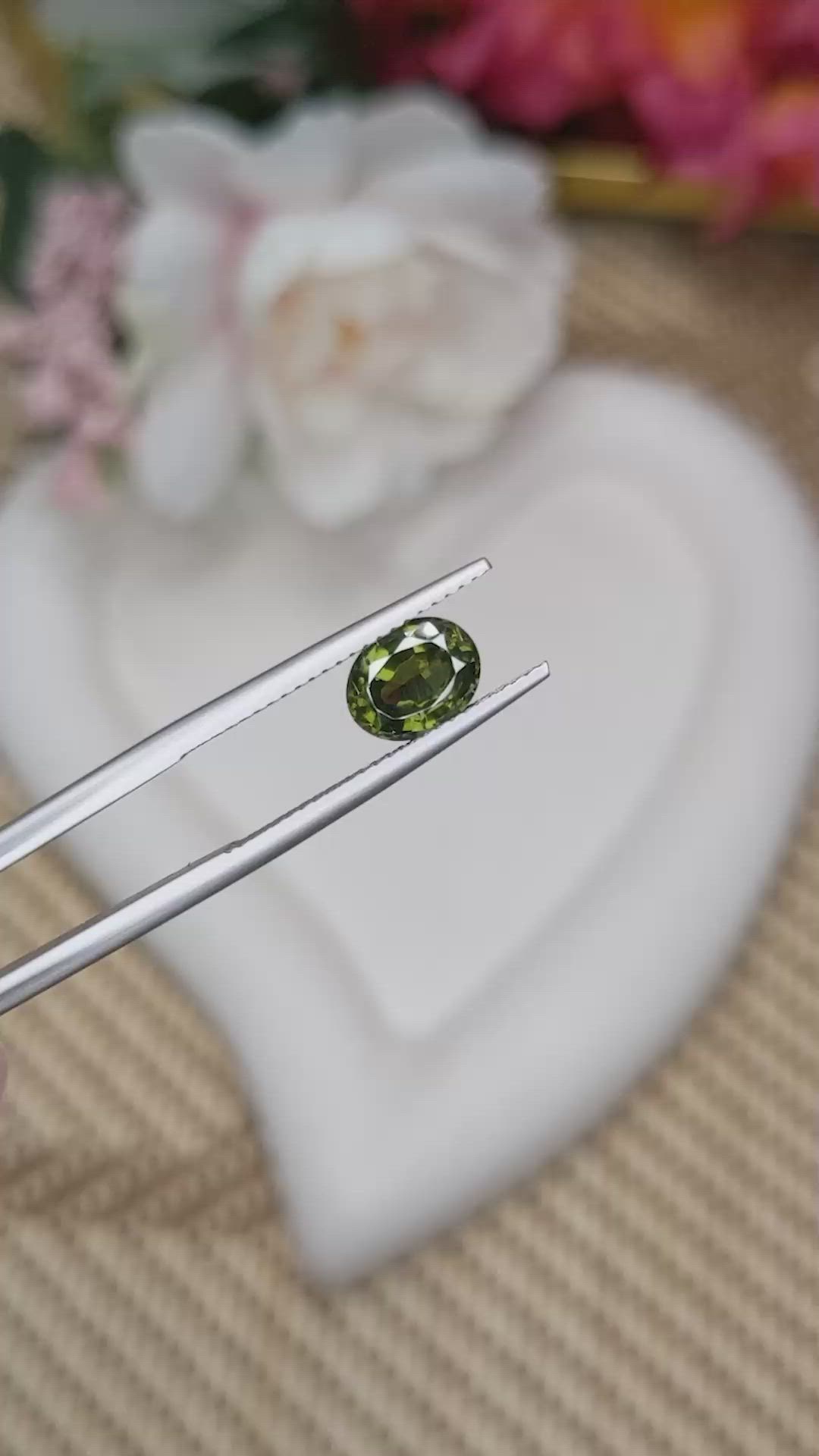 1.79 Ct. Green Tourmaline from Ceylon (Sri Lanka) Size Video