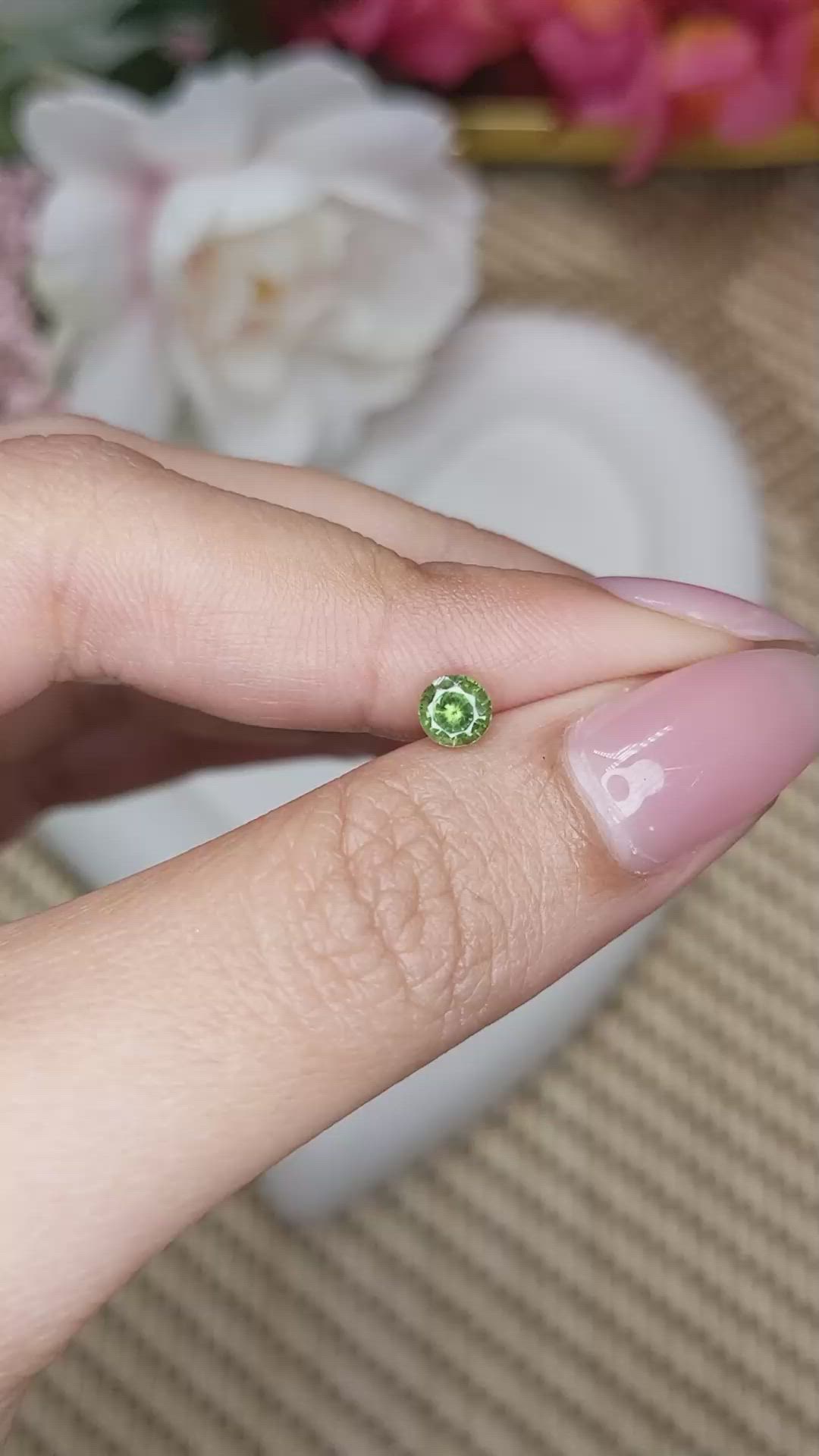 0.55 Ct. Green Tourmaline from Ceylon (Sri Lanka) Size Video