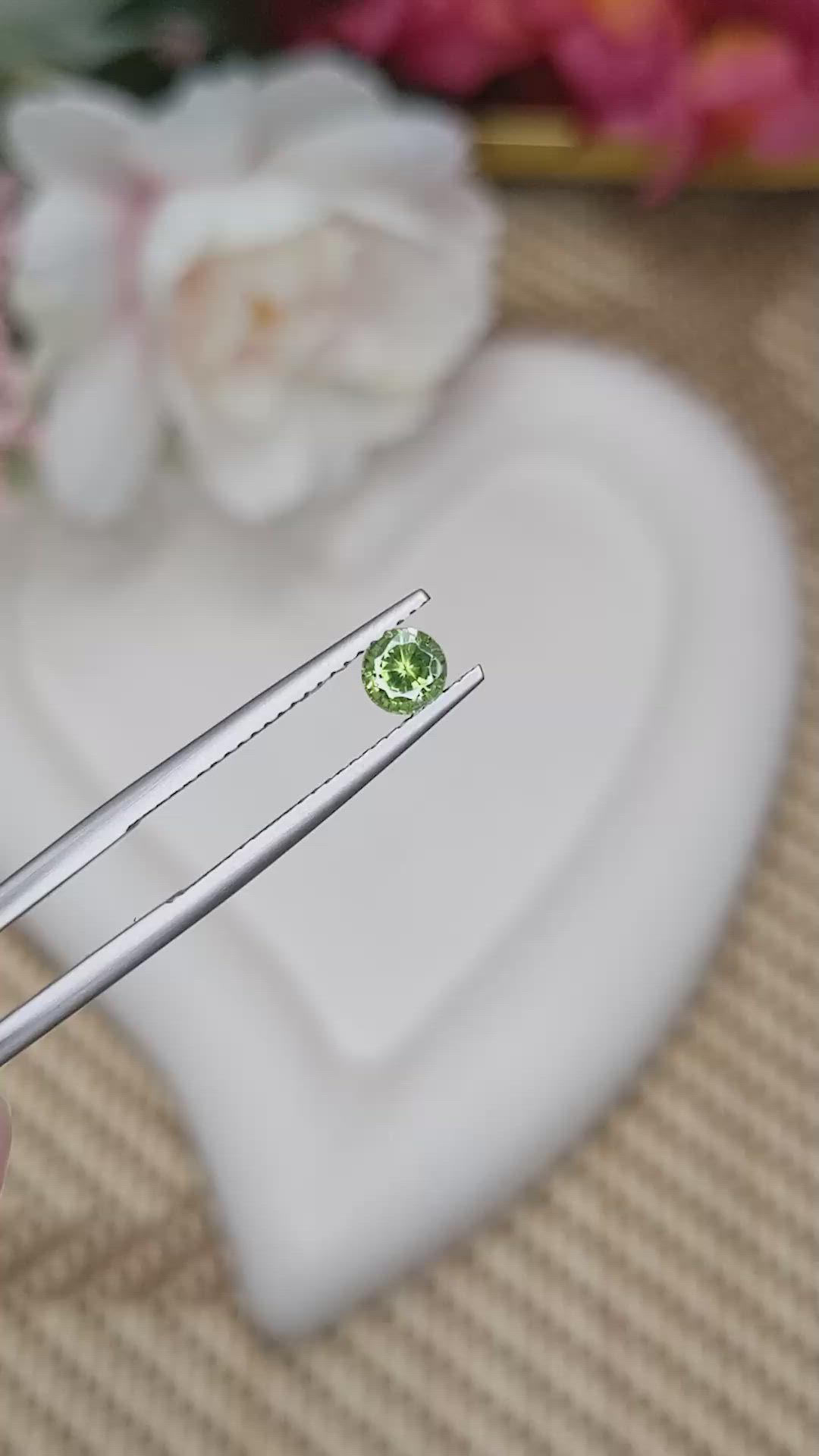 0.55 Ct. Green Tourmaline from Ceylon (Sri Lanka) Size Video