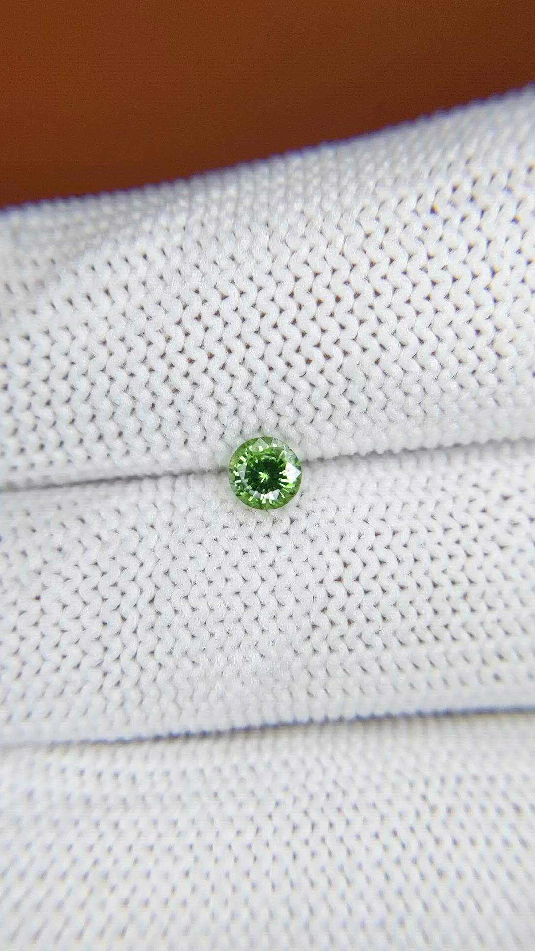 0.39 Ct. Yellowish Green Tourmaline from Ceylon (Sri Lanka) Size Video