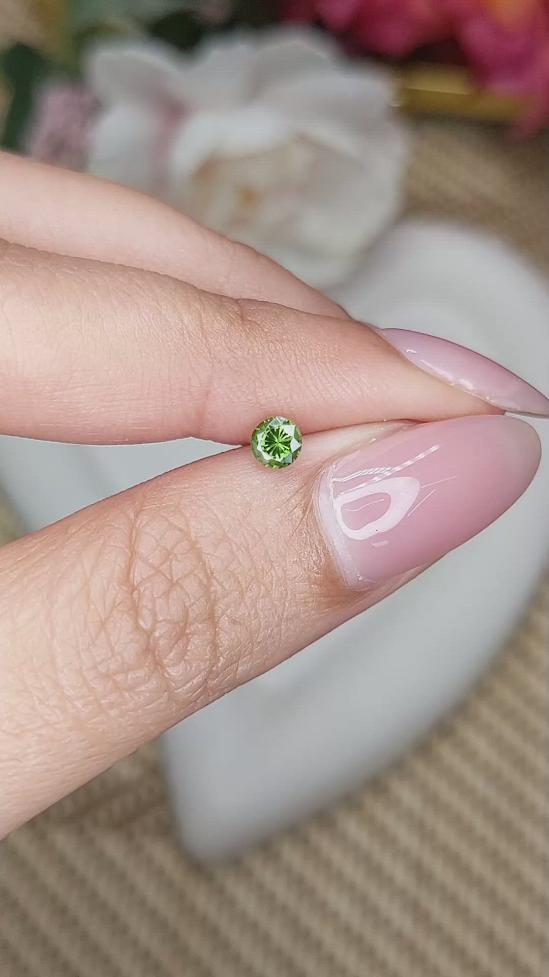 0.32 Ct. Green Tourmaline from Ceylon (Sri Lanka) Size Video