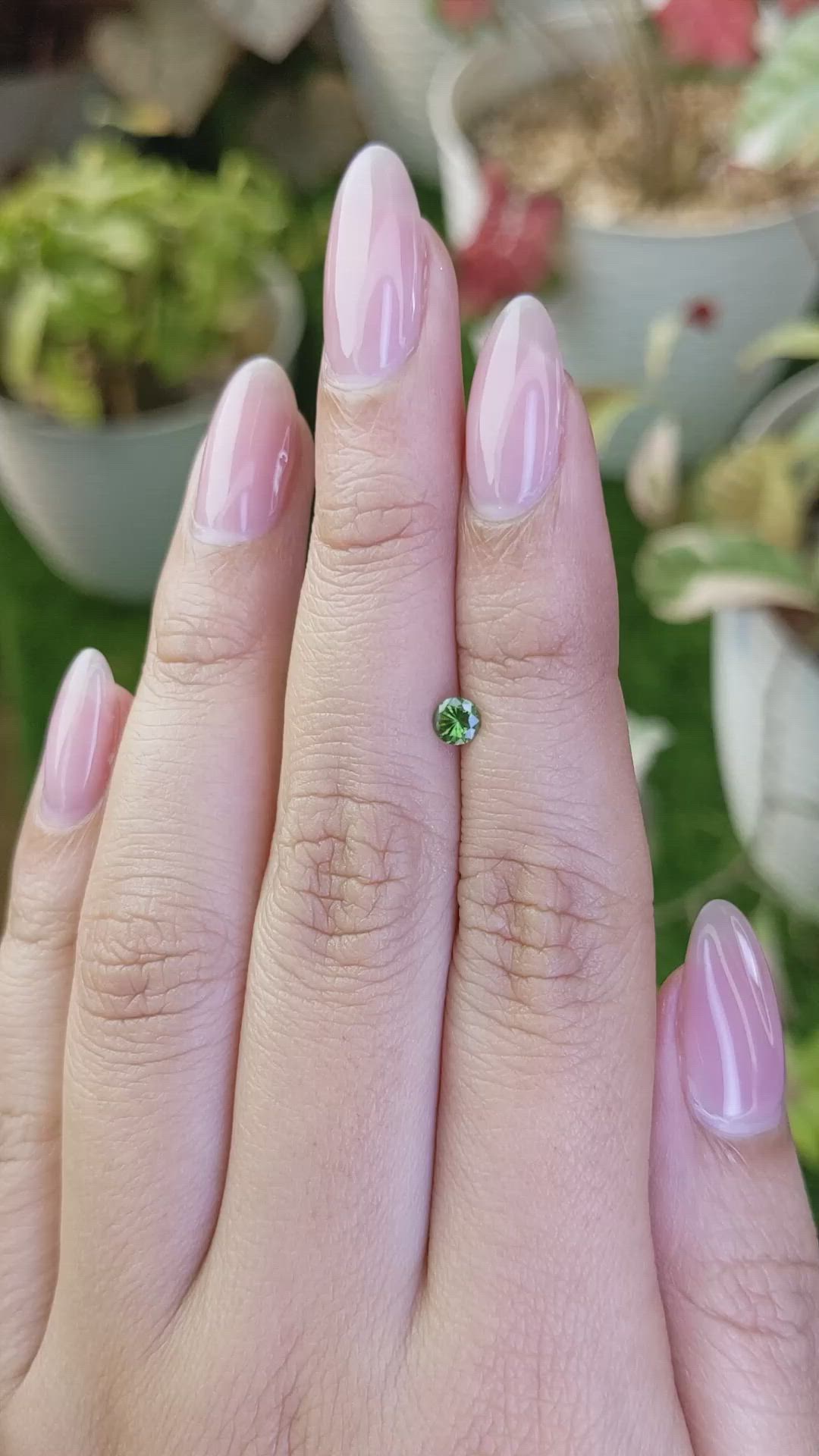 0.32 Ct. Green Tourmaline from Ceylon (Sri Lanka) Size Video