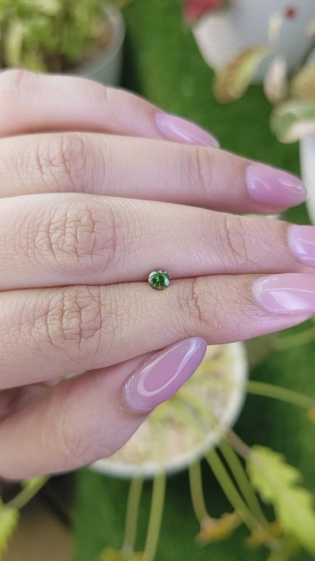 0.32 Ct. Green Tourmaline from Ceylon (Sri Lanka) Size Video