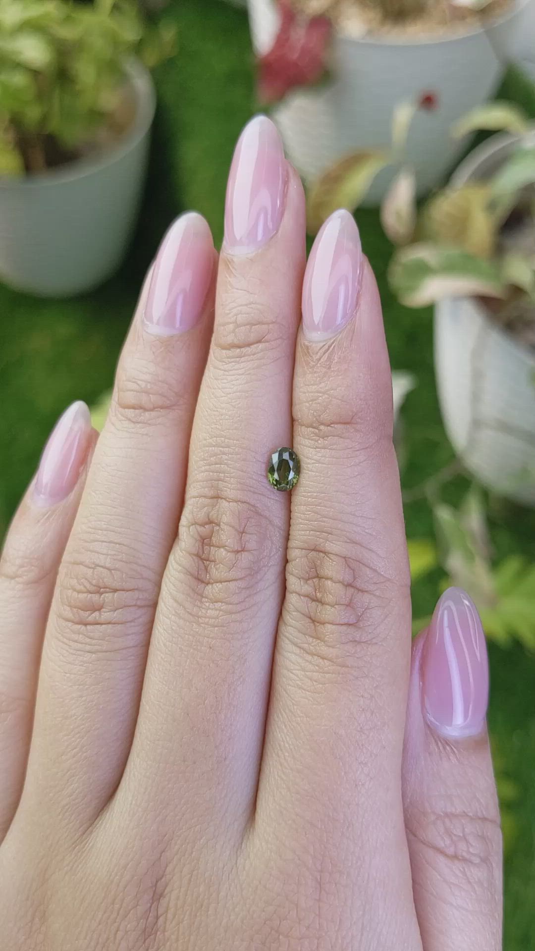 0.67 Ct. Green Tourmaline from Ceylon (Sri Lanka) Size Video