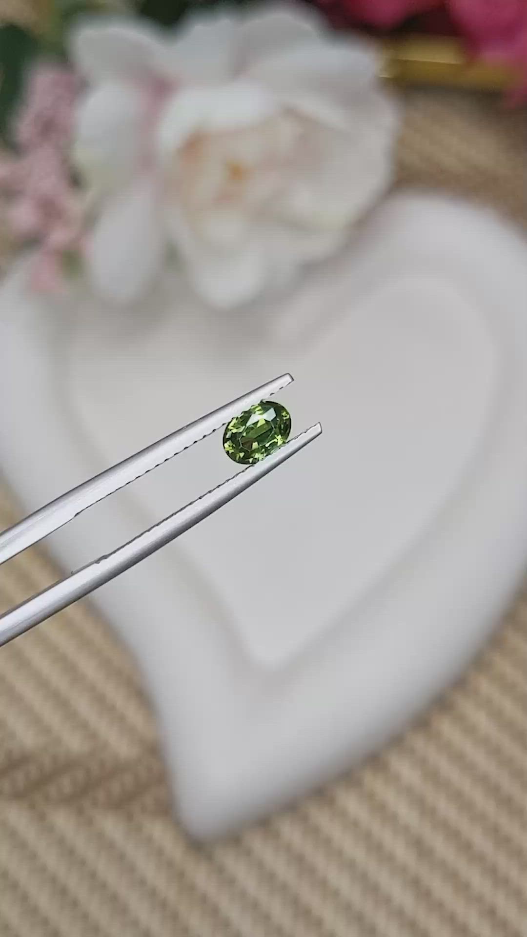 0.67 Ct. Green Tourmaline from Ceylon (Sri Lanka) Size Video