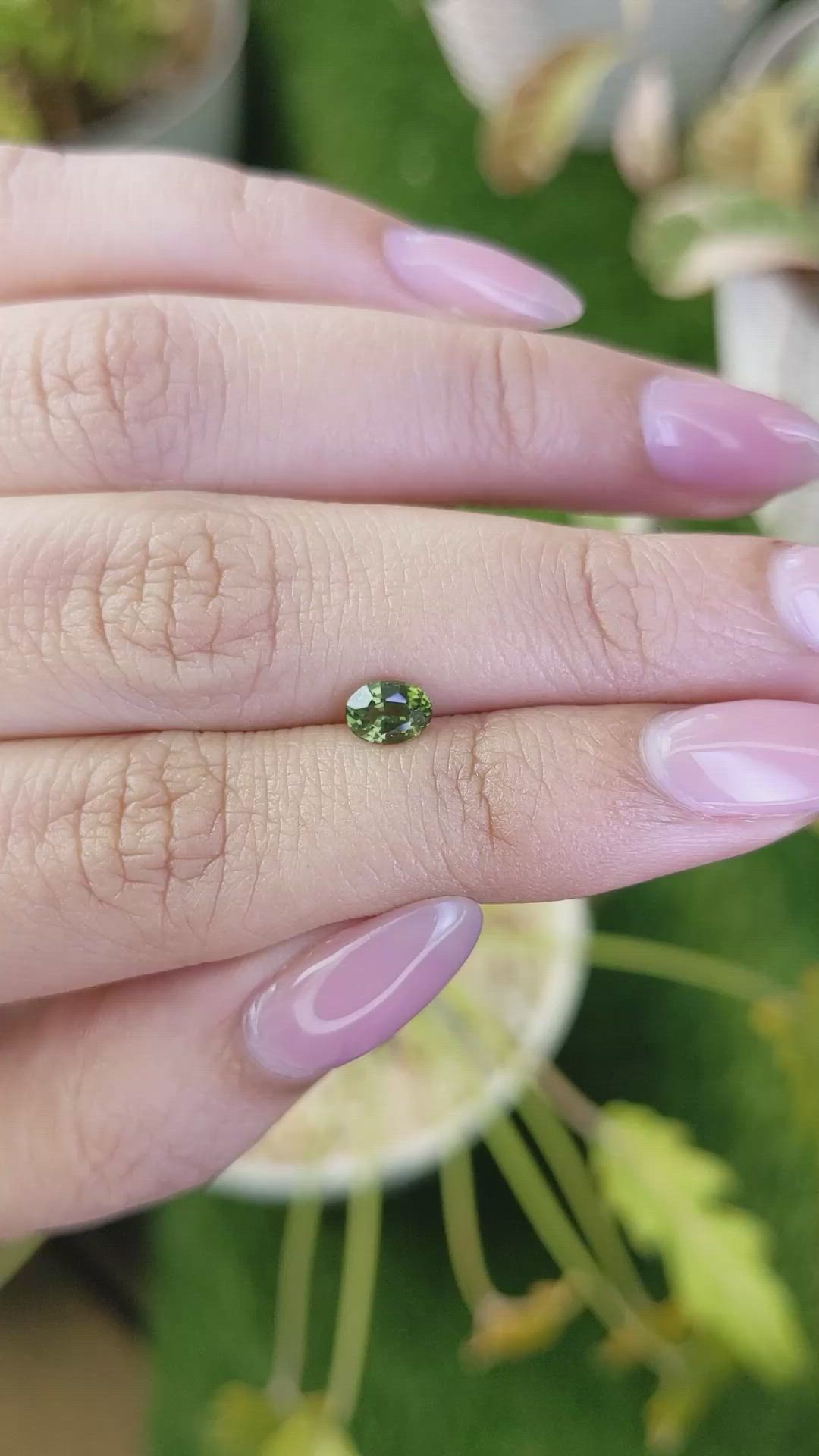 0.67 Ct. Green Tourmaline from Ceylon (Sri Lanka) Size Video