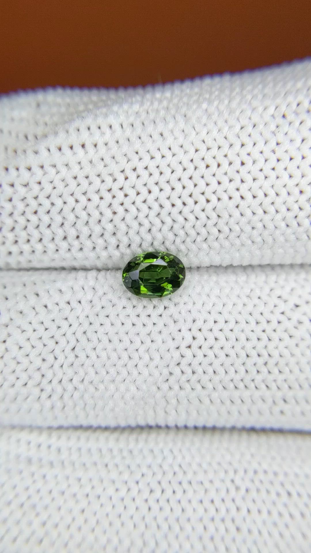 0.67 Ct. Green Tourmaline from Ceylon (Sri Lanka) Size Video