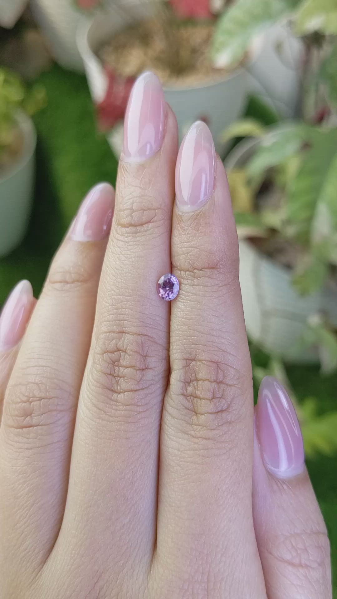 0.42 Ct. Purplish Pink Spinel from Ceylon (Sri Lanka) Size Video