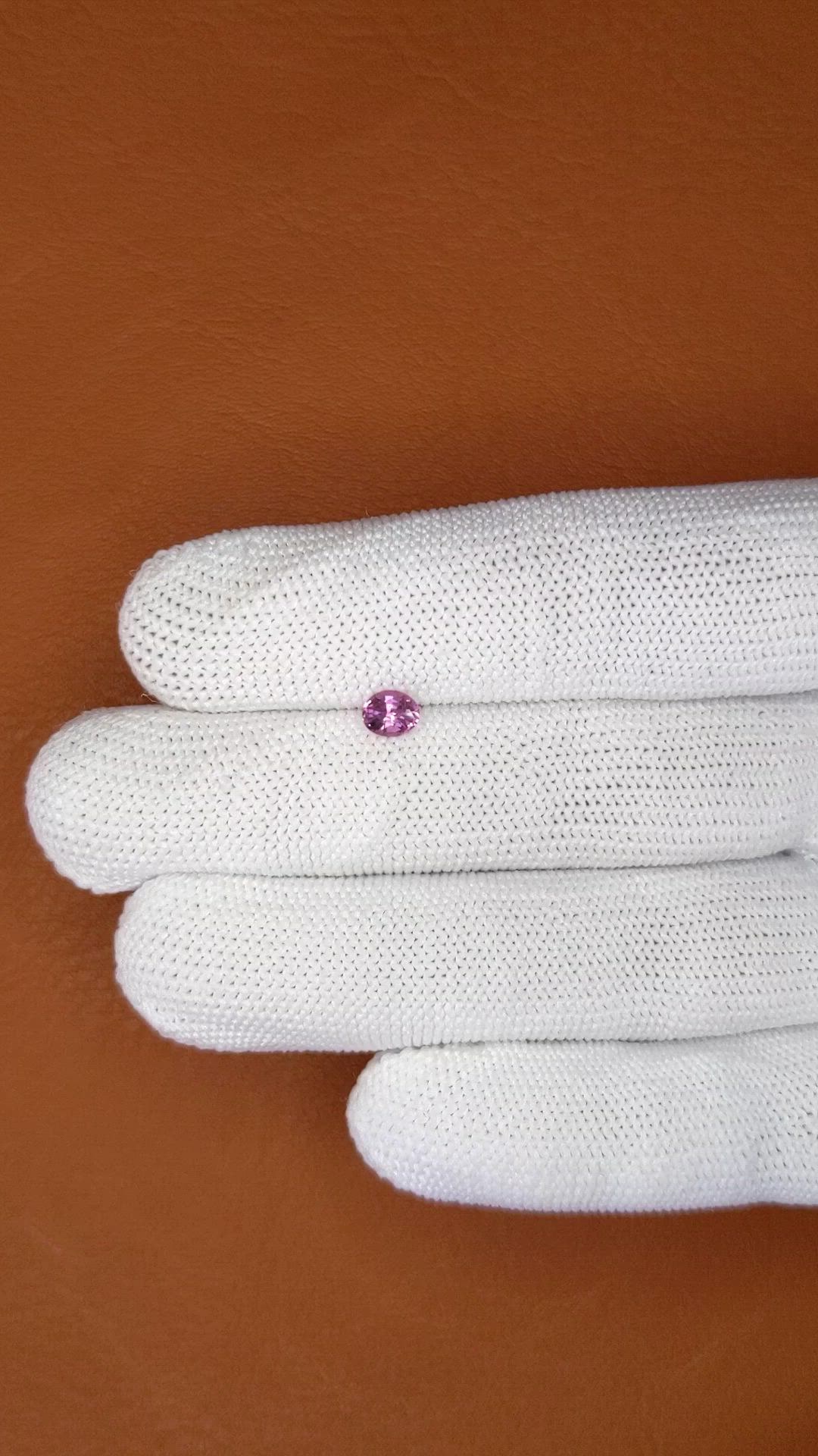 0.42 Ct. Purplish Pink Spinel from Ceylon (Sri Lanka) Size Video