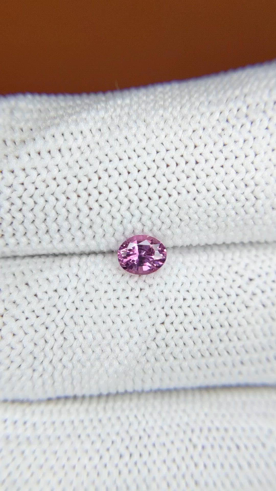 0.42 Ct. Purplish Pink Spinel from Ceylon (Sri Lanka) Size Video