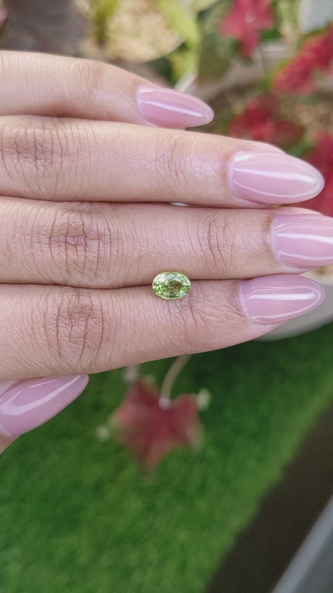 0.90 Ct. Yellowish Green Peridot from Pakistan Size Video