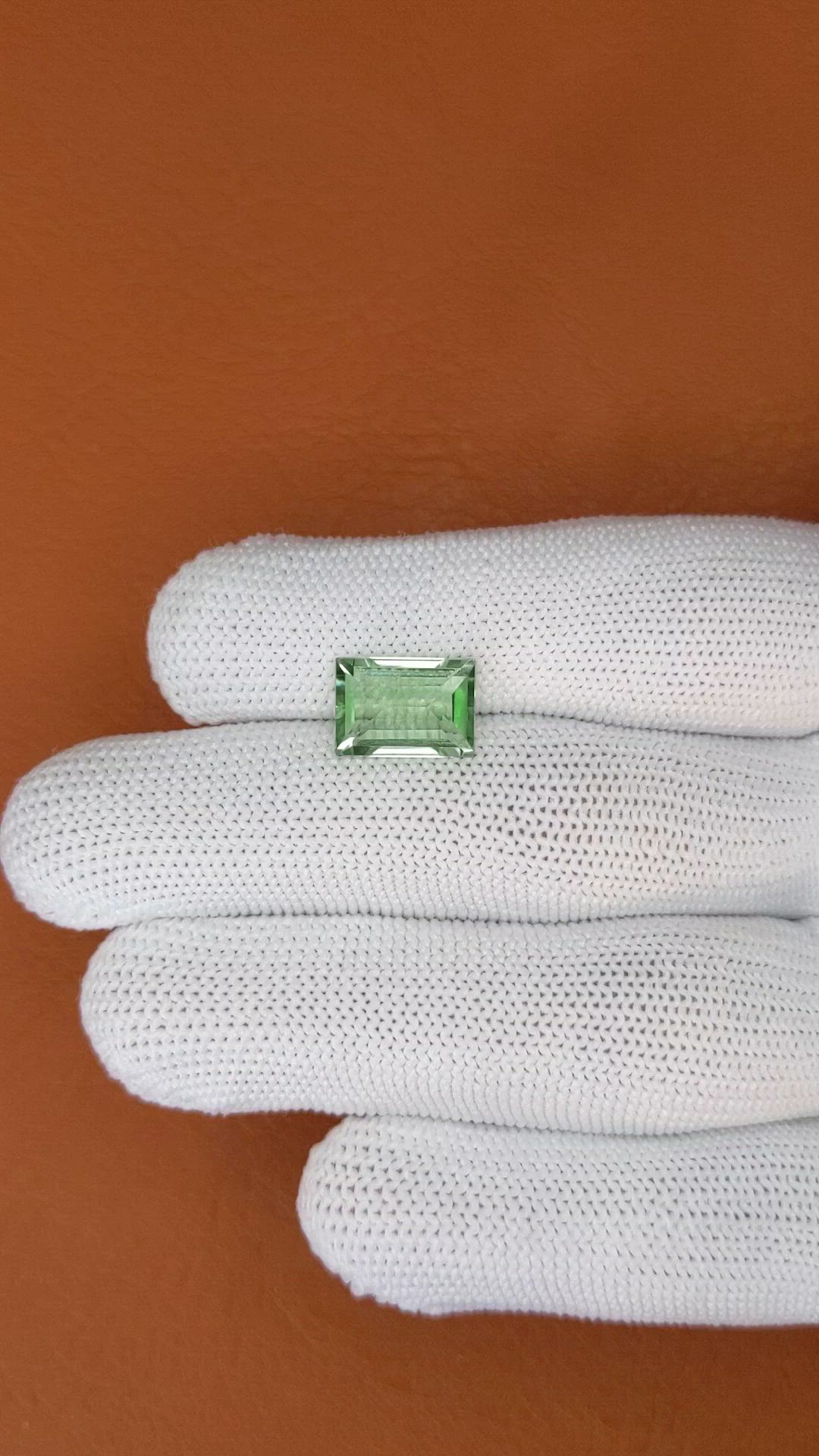 3.62 Ct. Green Prasiolite from Brazil Size Video