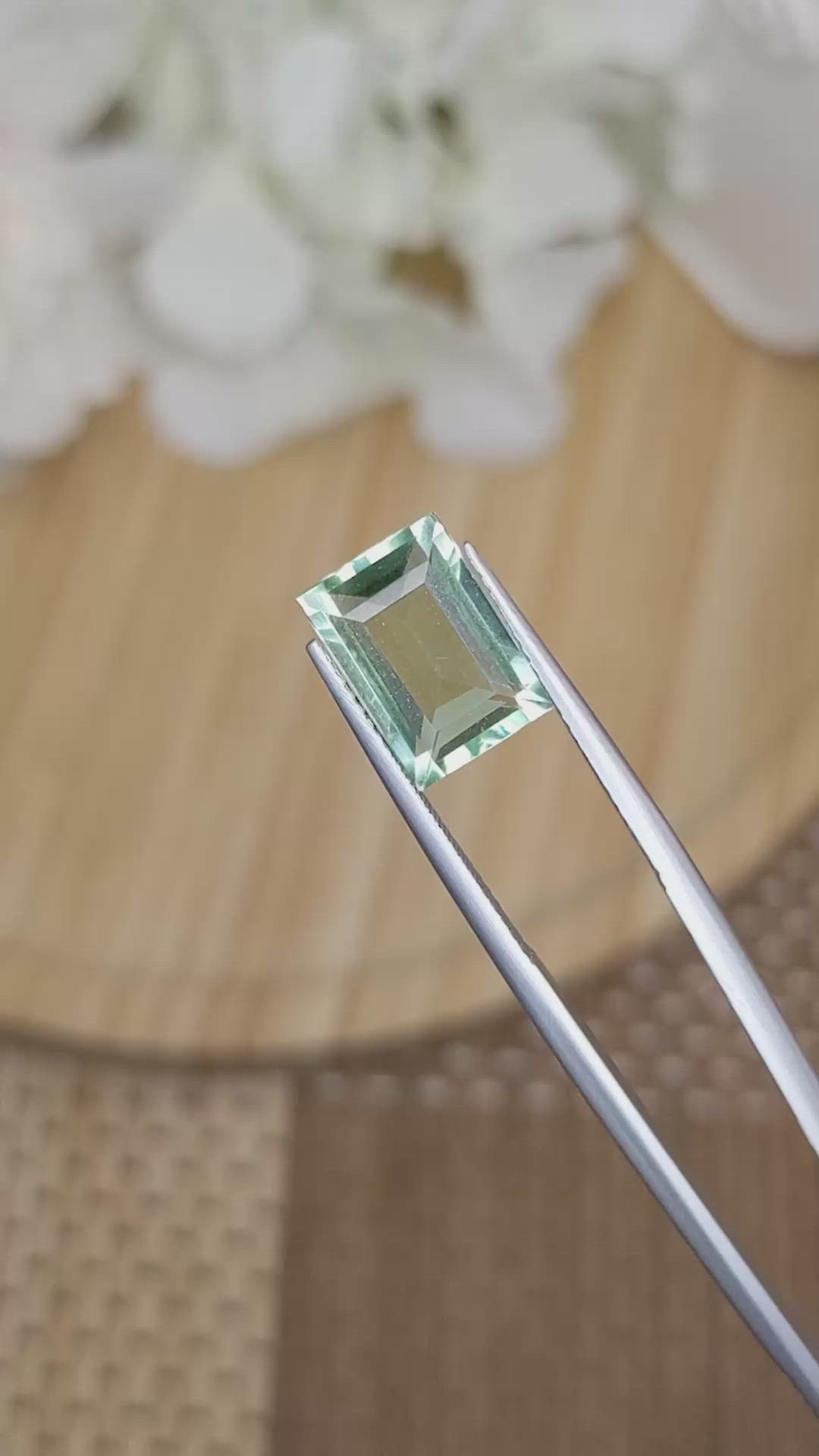 3.62 Ct. Green Prasiolite from Brazil Size Video