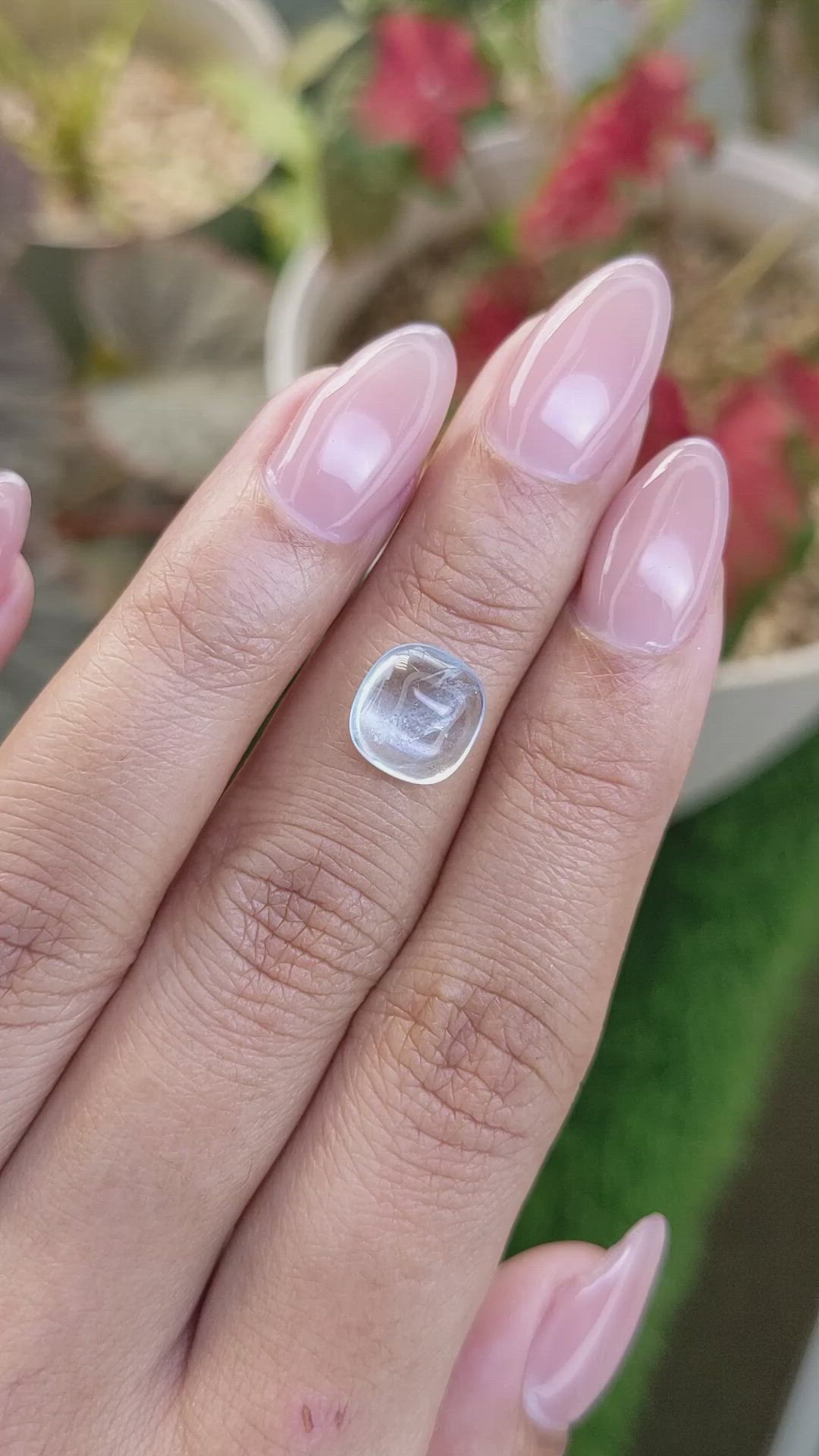 2.61 Ct. Sky Blue Cabochon Topaz from Brazil Size Video