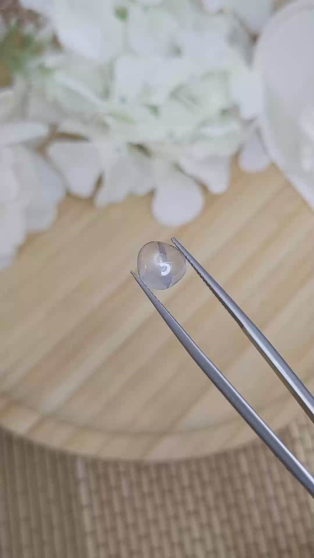 2.50 Ct. Sky Blue Cabochon Topaz from Ceylon (Sri Lanka) Size Video
