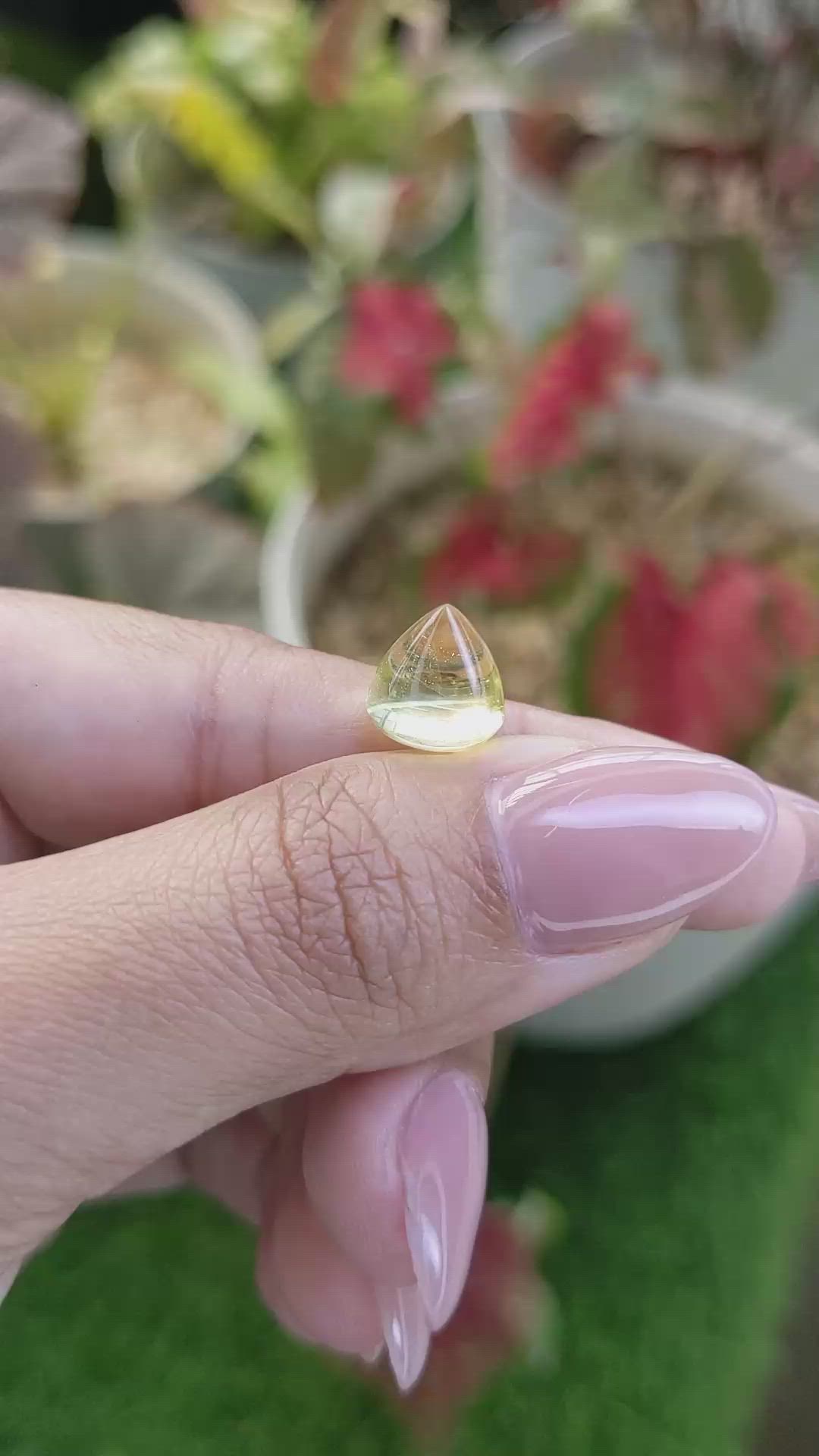 6.10 Ct. Lemon Cabochon Quartz from Madagascar Size Video
