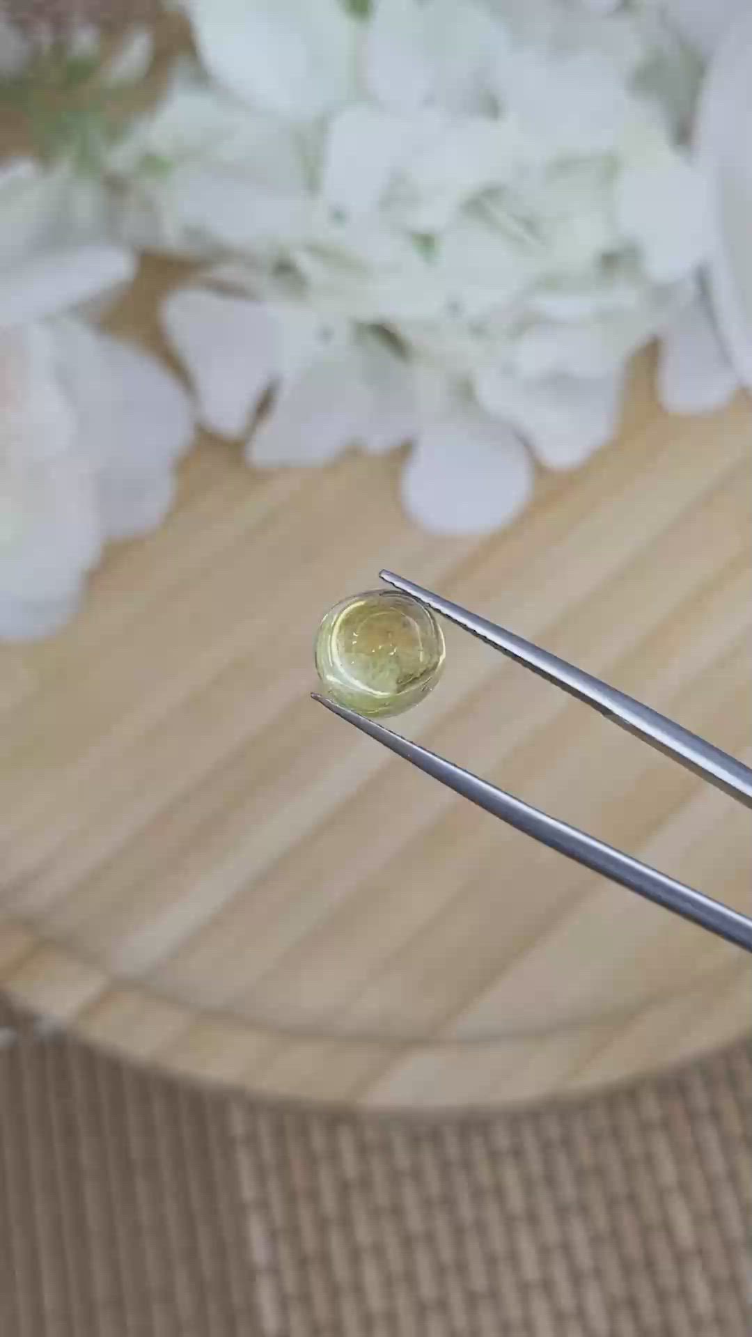 6.10 Ct. Lemon Cabochon Quartz from Madagascar Size Video