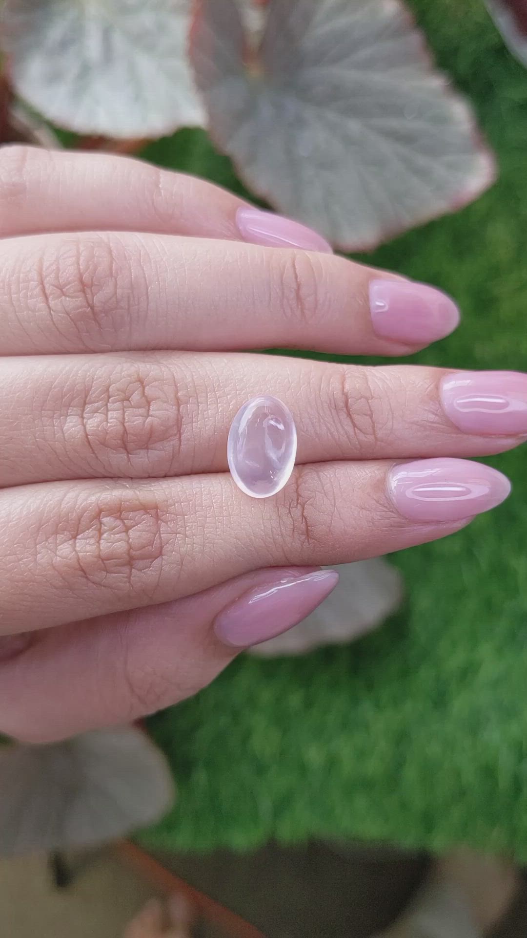 3.30 Ct. Pink Cabochon Rose Quartz from Ceylon (Sri Lanka) Size Video