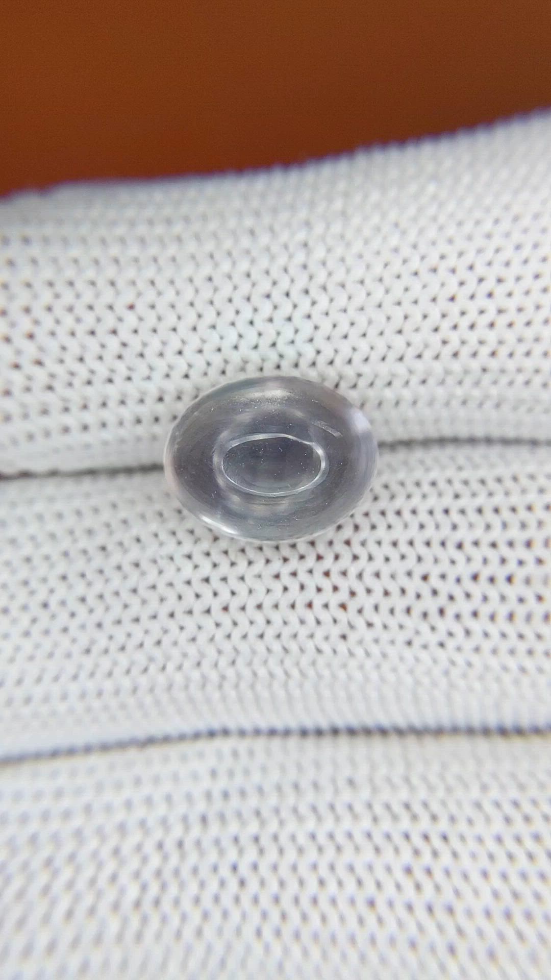 4.26 Ct. White Cabochon Quartz from Brazil Size Video