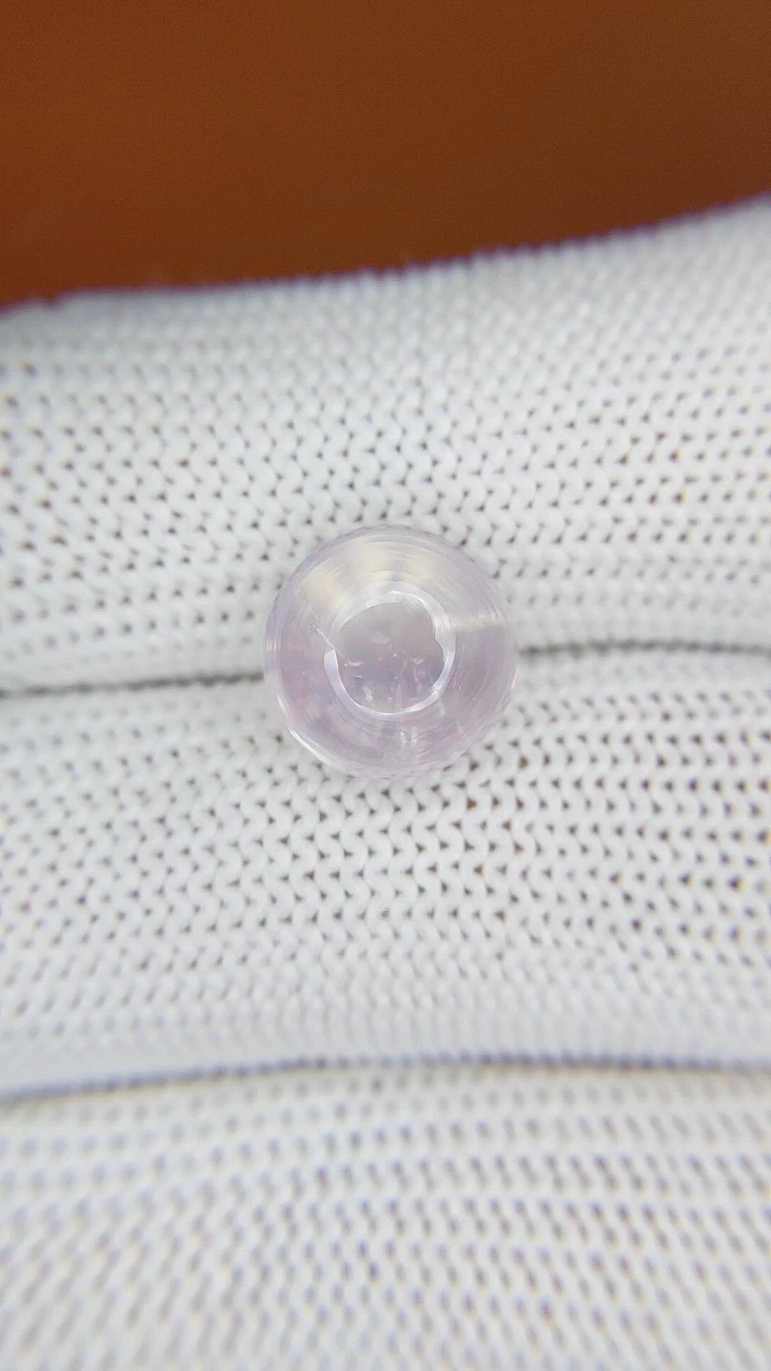 4.47 Ct. Pink Cabochon Rose Quartz from Ceylon (Sri Lanka) Size Video