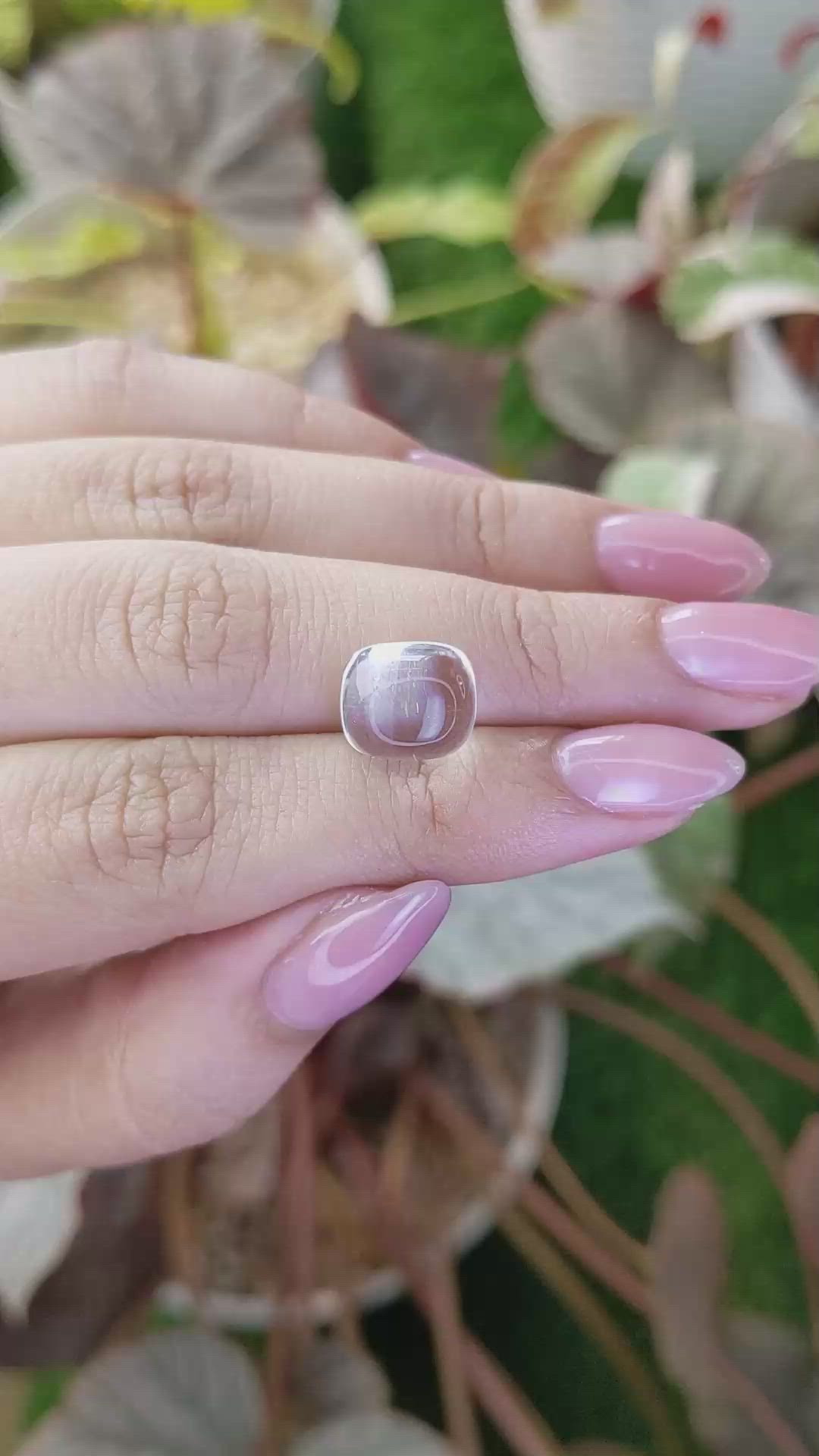 6.35 Ct. White Cabochon Quartz from Madagascar Size Video