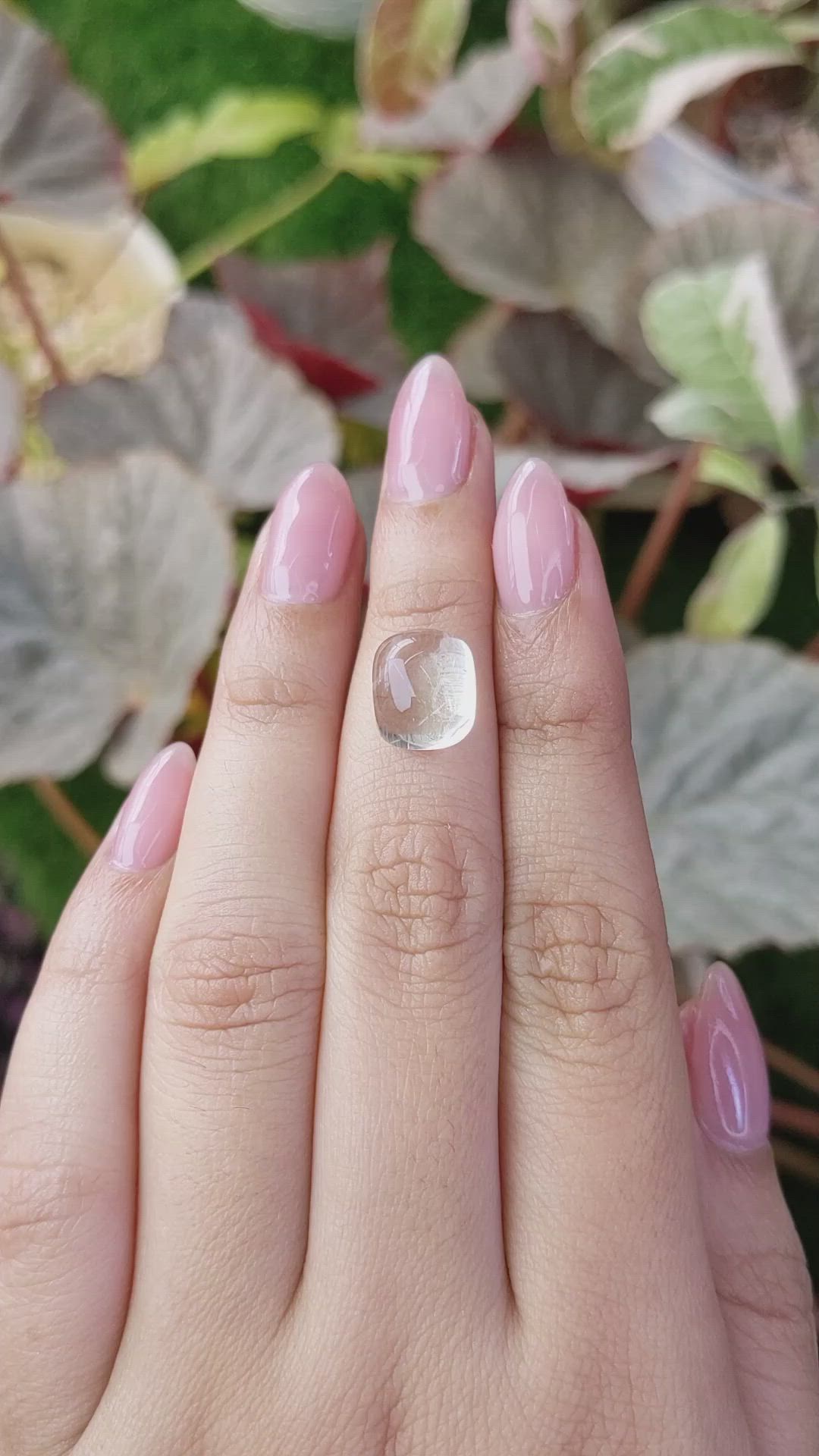 6.35 Ct. White Cabochon Quartz from Madagascar Size Video