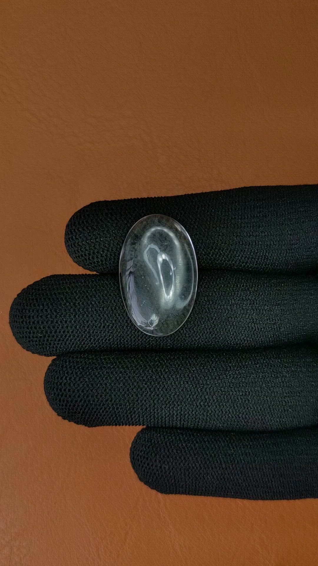 18.41 Ct. White Cabochon Quartz from Madagascar Size Video