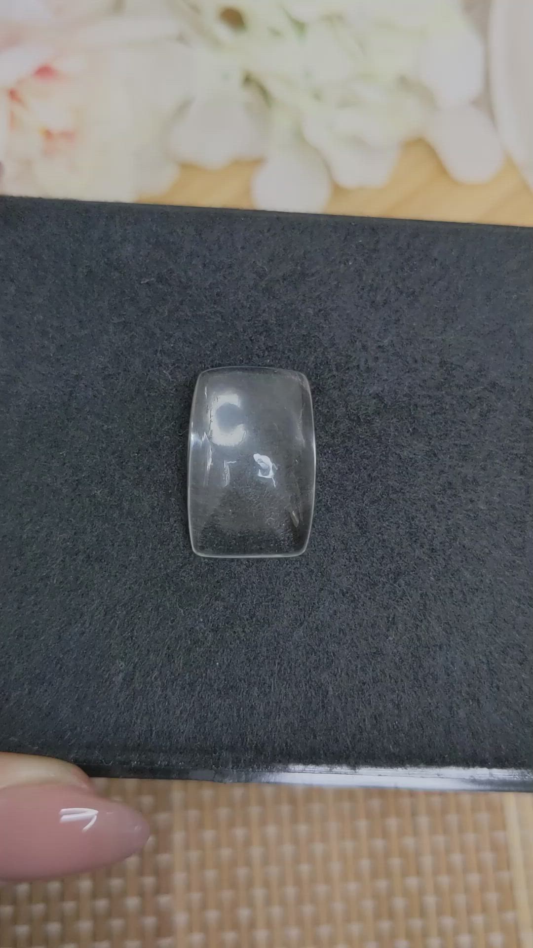 22.74 Ct. White Cabochon Quartz from Madagascar Size Video