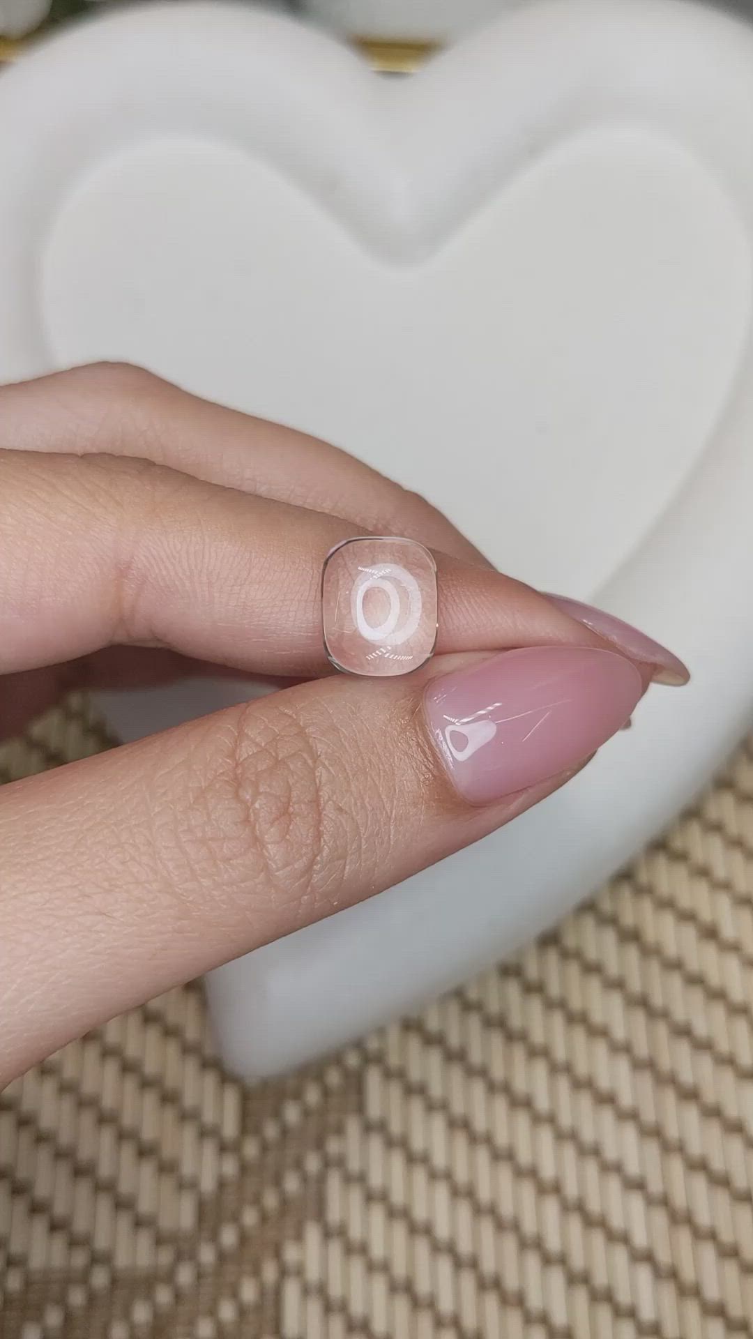 4.94 Ct. White Cabochon Quartz from Madagascar Size Video