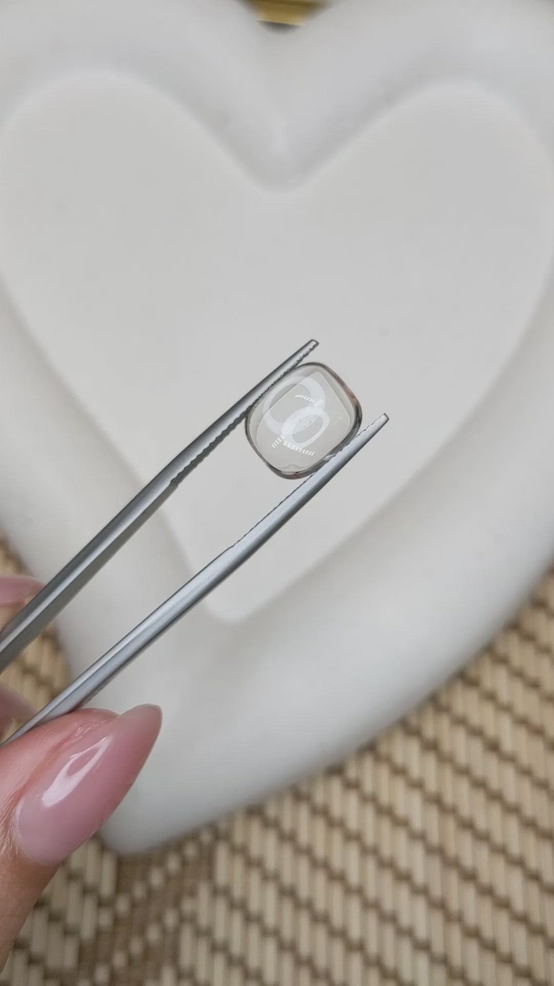 4.94 Ct. White Cabochon Quartz from Madagascar Size Video