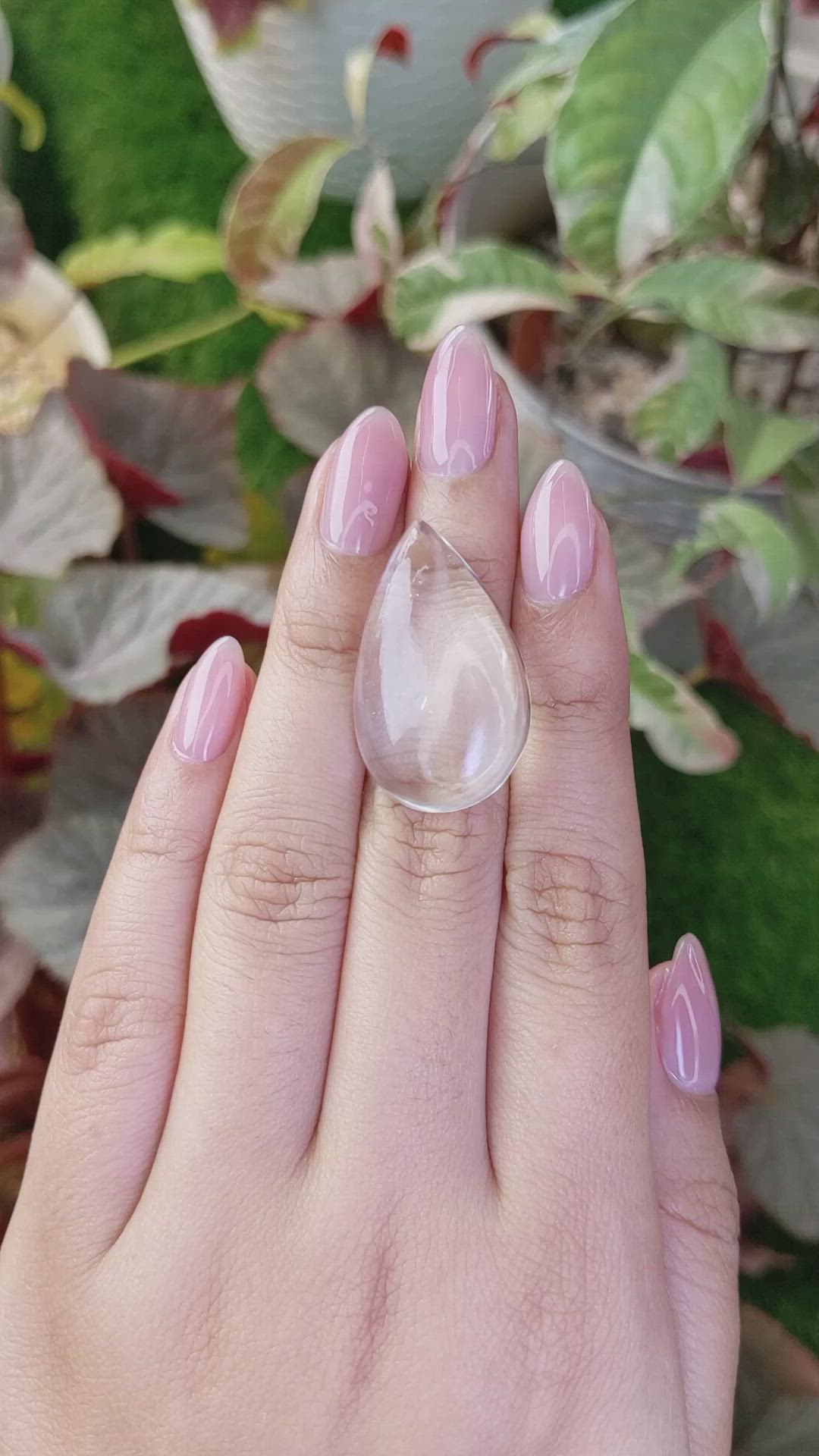 31.43 Ct. White Cabochon Quartz from Madagascar Size Video