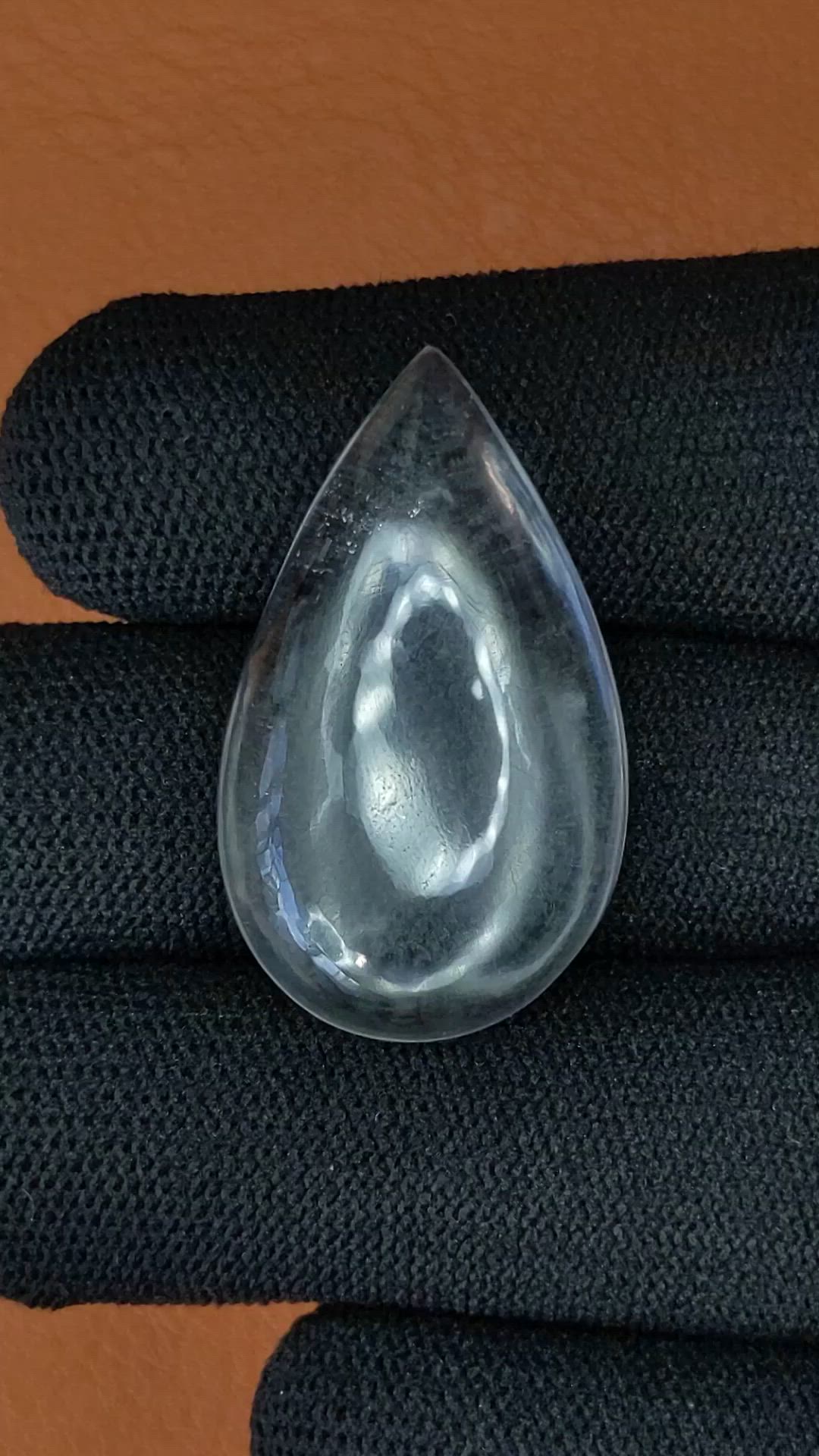 31.43 Ct. White Cabochon Quartz from Madagascar Size Video