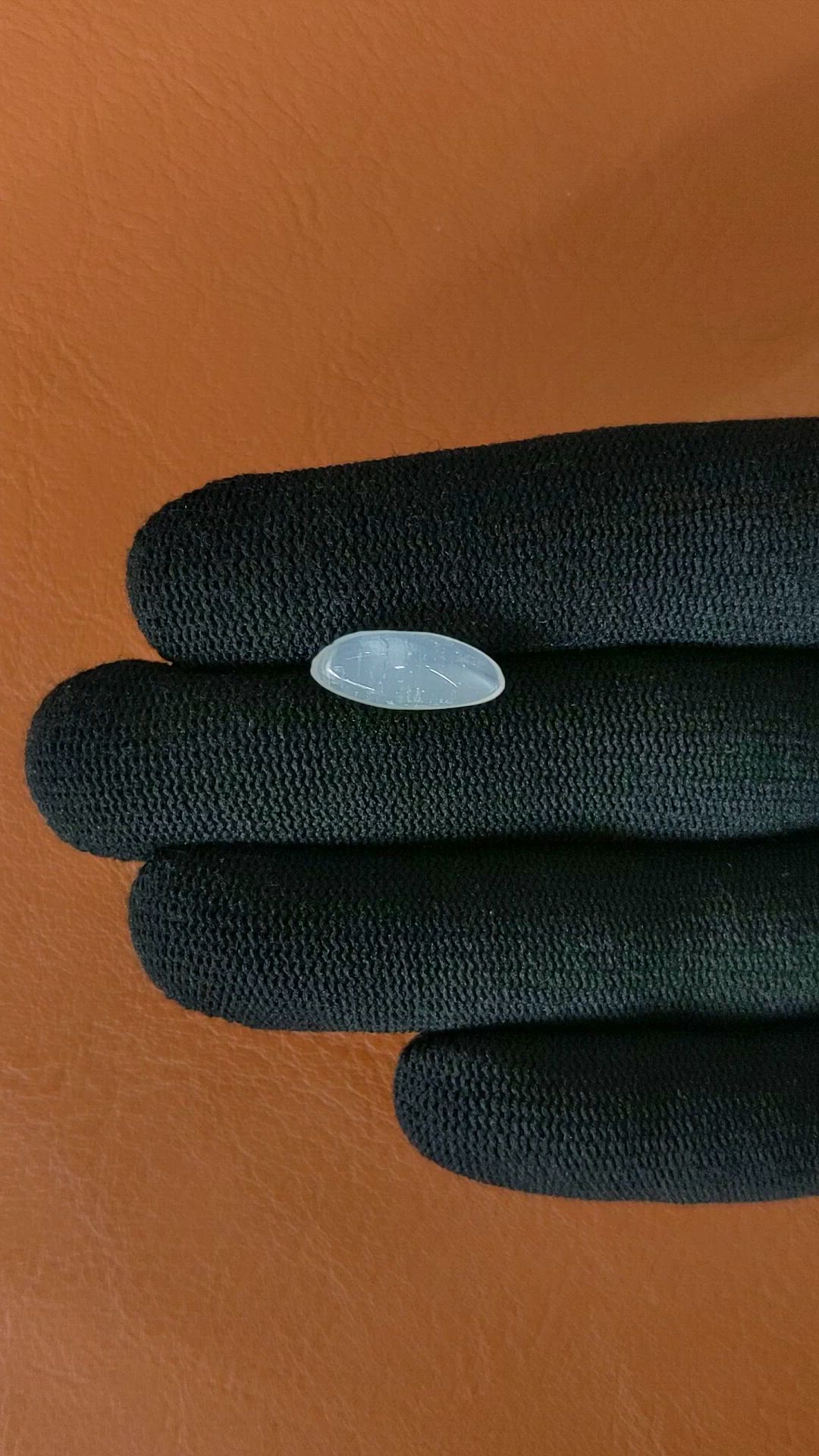 3.25 Ct. White Cabochon Moonstone from Ceylon (Sri Lanka) Size Video