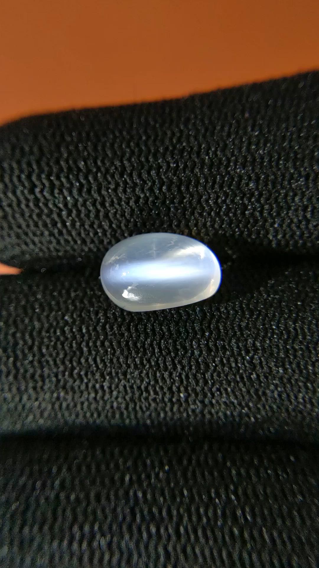 3.31 Ct. White Cabochon Moonstone from Ceylon (Sri Lanka) Size Video