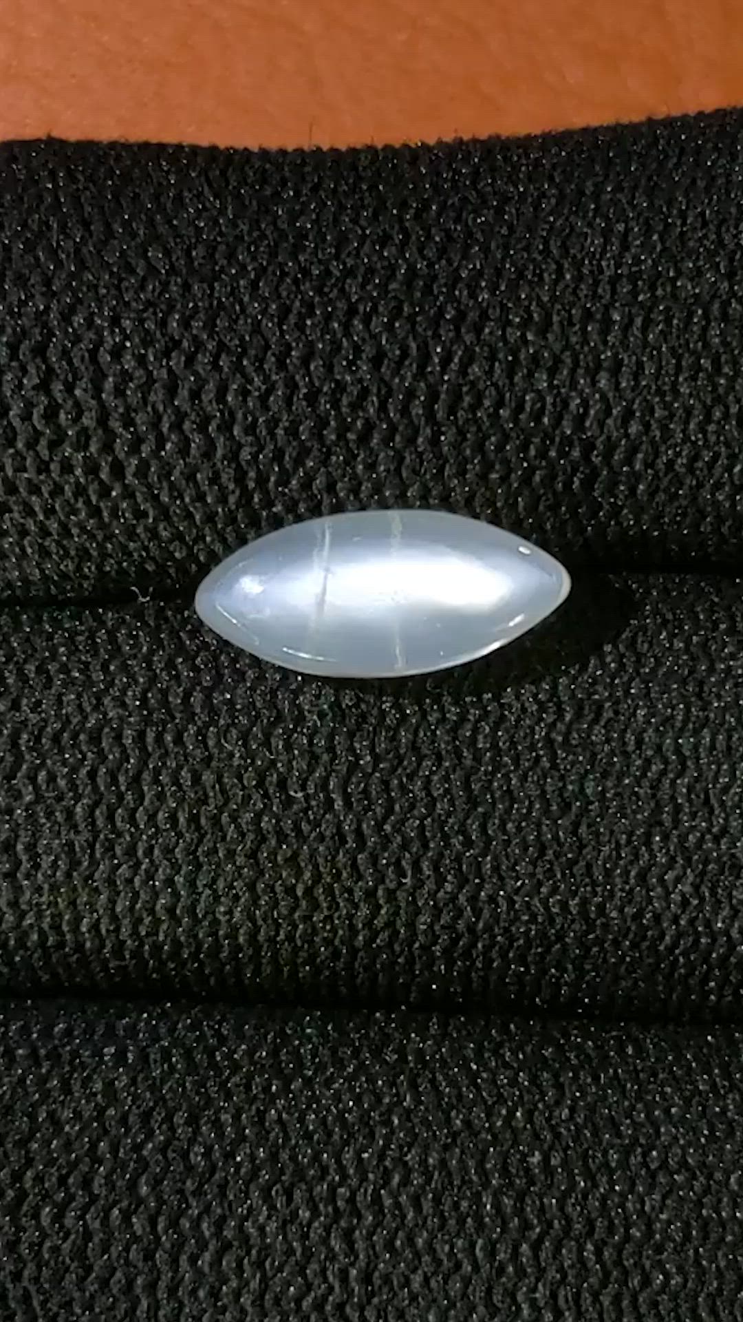2.97 Ct. White Cabochon Moonstone from Ceylon (Sri Lanka) Size Video