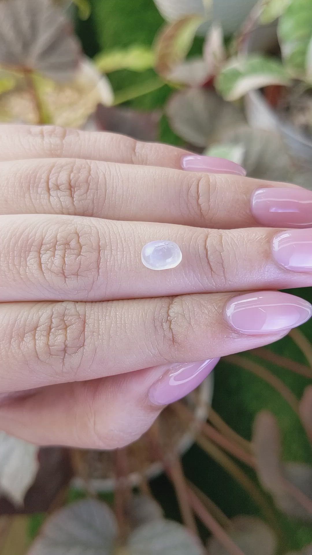 1.19 Ct. Blue Flash Cabochon Moonstone from Ceylon (Sri Lanka) Size Video