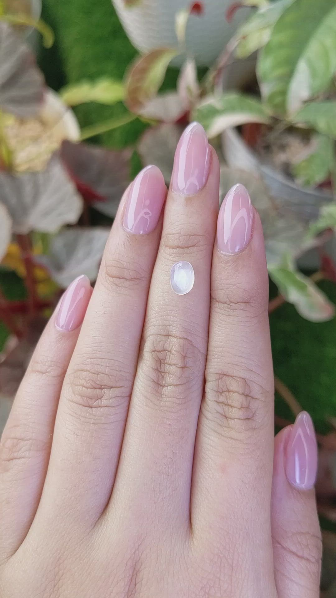 1.19 Ct. Blue Flash Cabochon Moonstone from Ceylon (Sri Lanka) Size Video