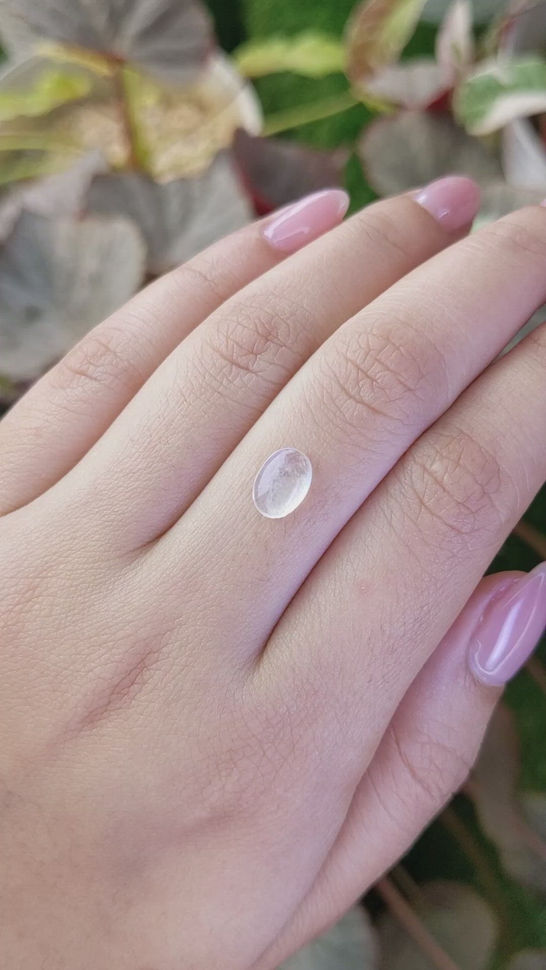 1.12 Ct. Blue Flash Cabochon Moonstone from Ceylon (Sri Lanka) Size Video