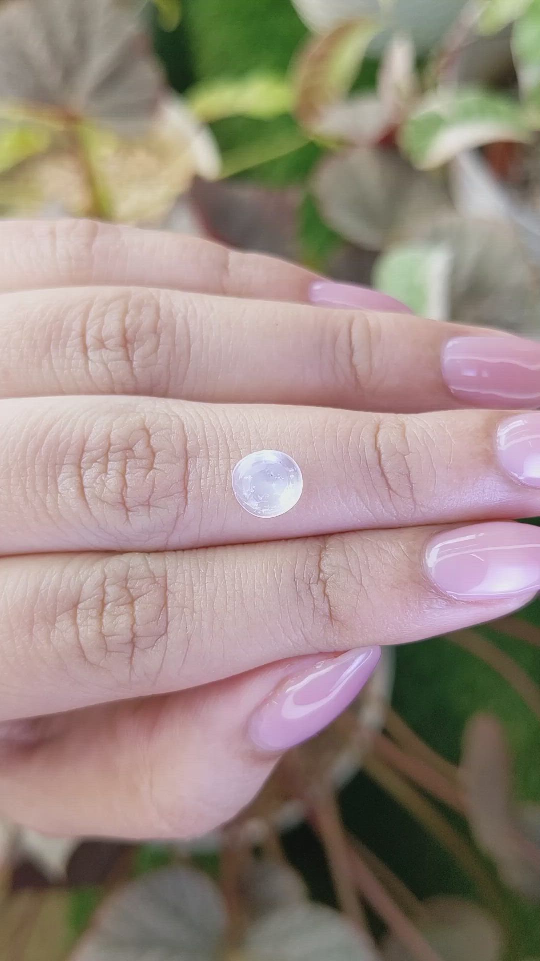 1.01 Ct. Blue Flash Cabochon Moonstone from Ceylon (Sri Lanka) Size Video