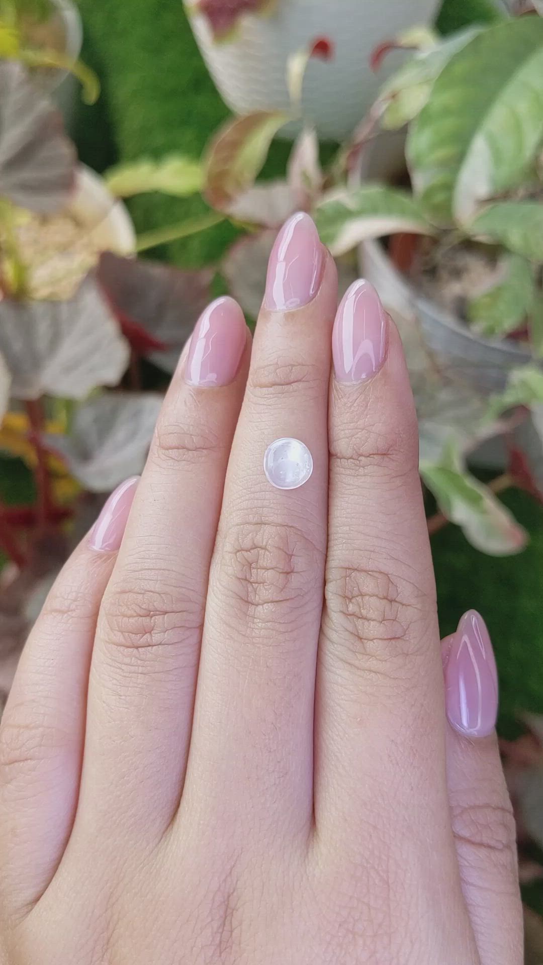 1.01 Ct. Blue Flash Cabochon Moonstone from Ceylon (Sri Lanka) Size Video