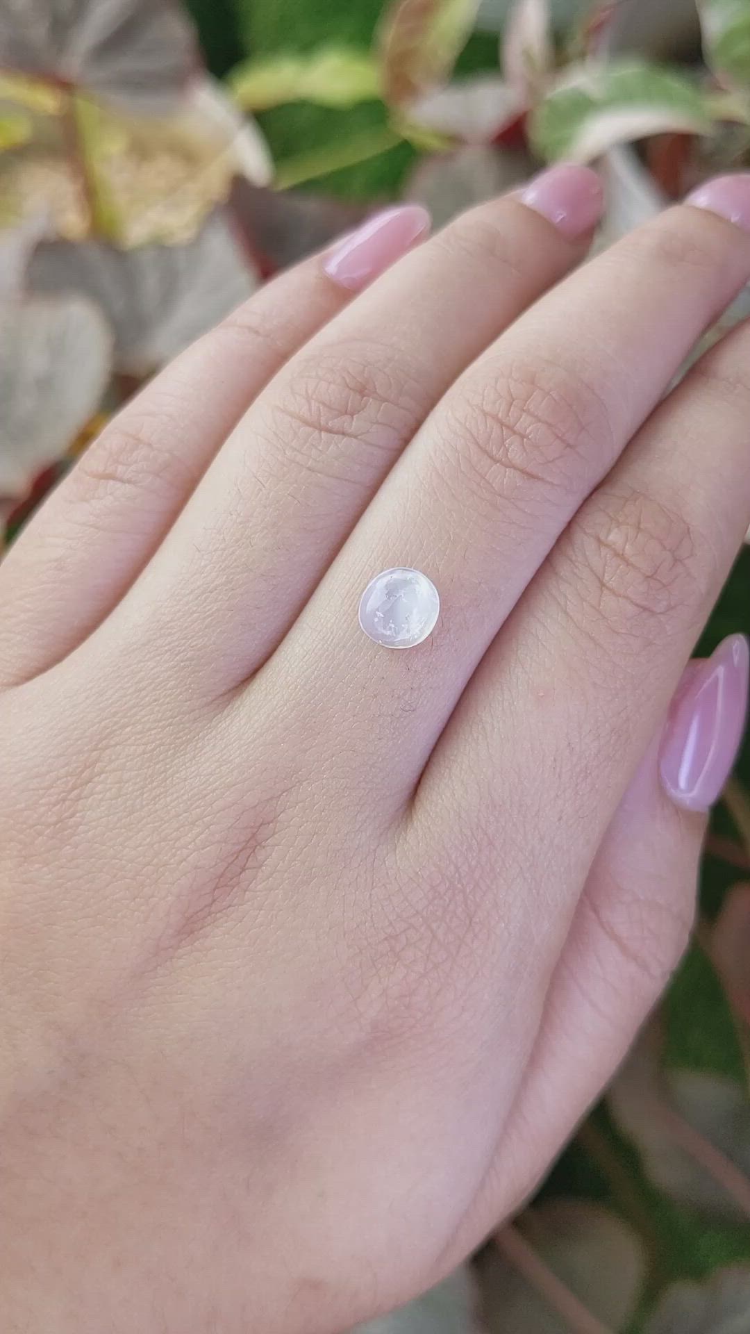 1.01 Ct. Blue Flash Cabochon Moonstone from Ceylon (Sri Lanka) Size Video
