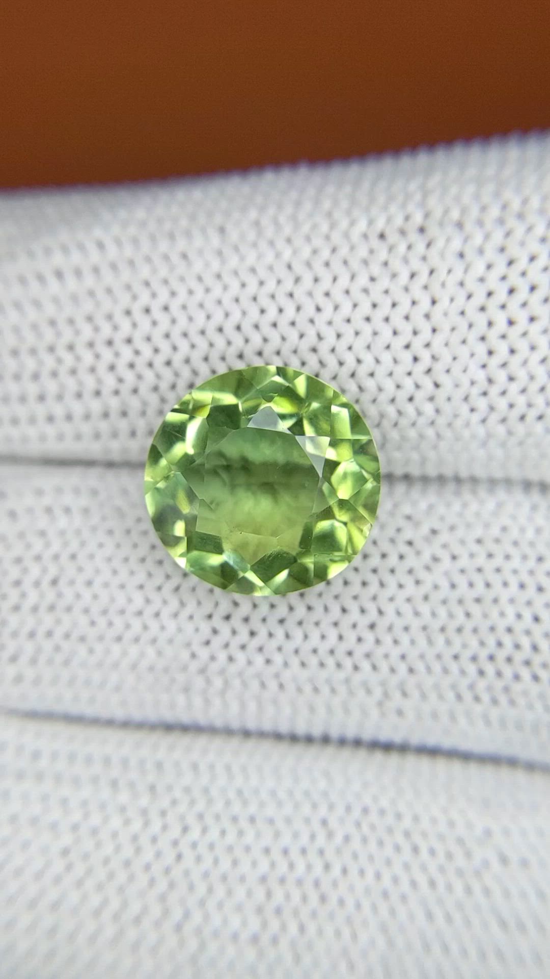 6.36 Ct. Yellowish Green Prasiolite from Madagascar Size Video