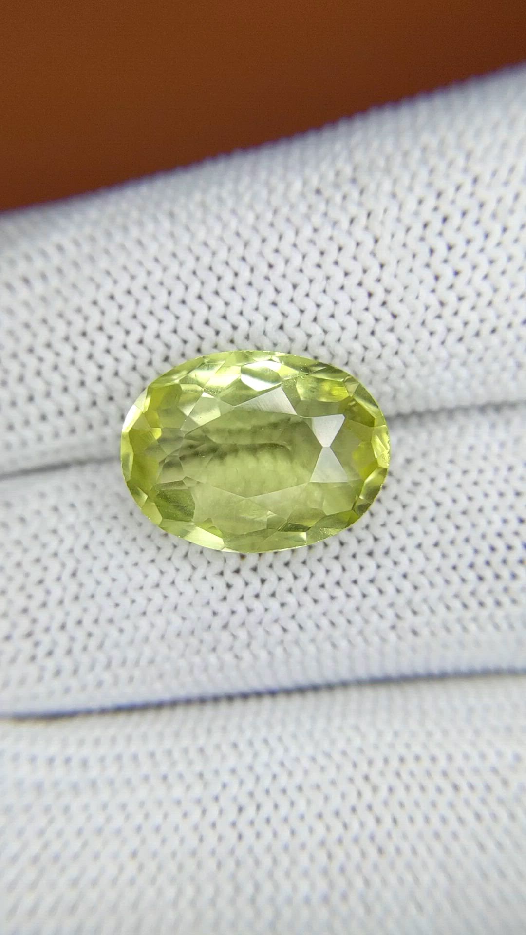 6.53 Ct. Yellowish Green Prasiolite from Madagascar Size Video