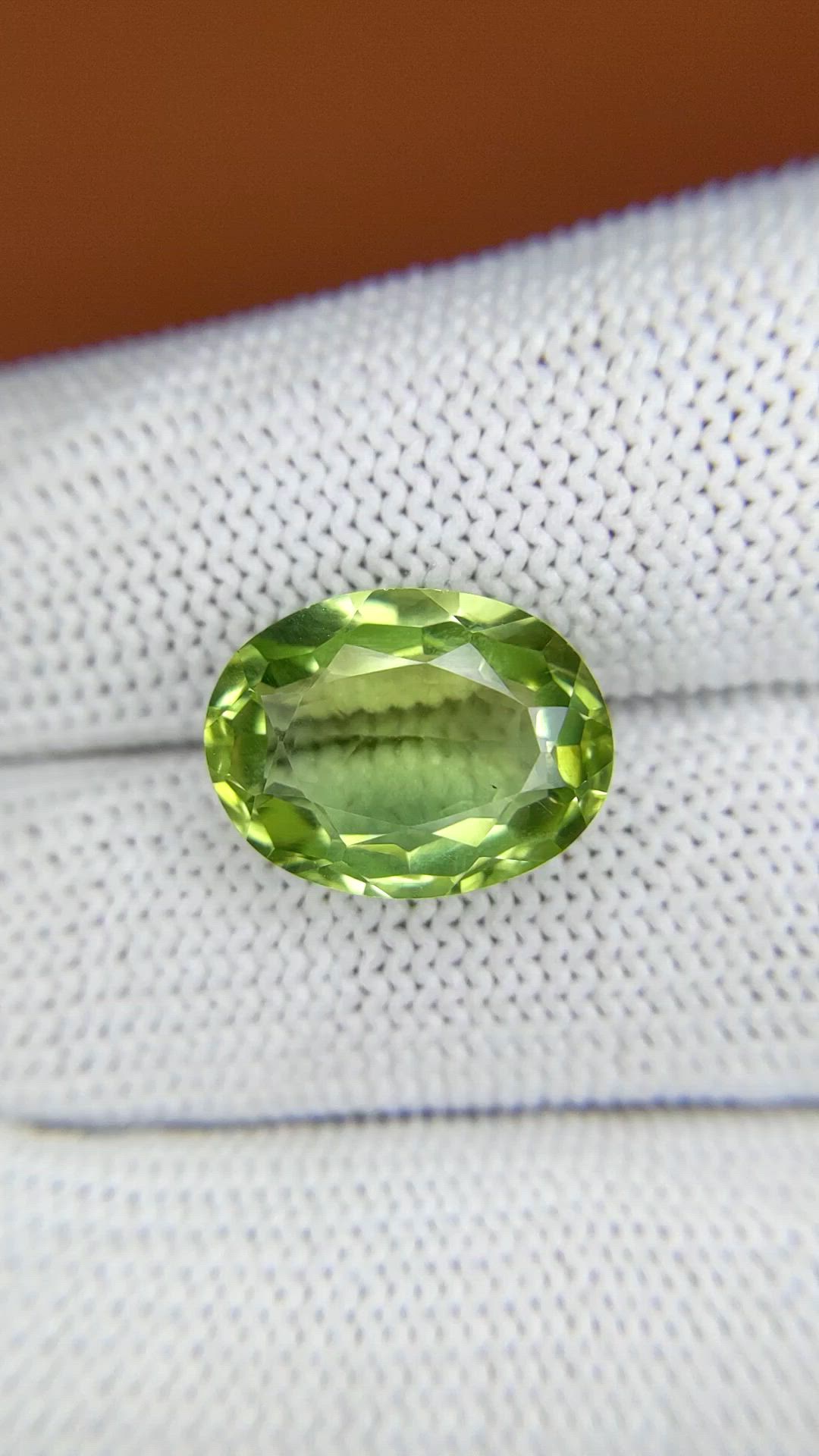 7.06 Ct. Yellowish Green Prasiolite from Madagascar Size Video