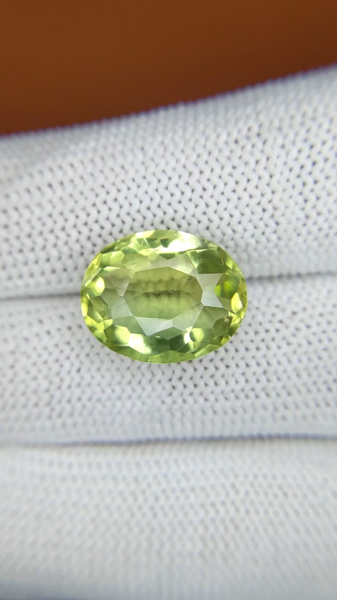 7.42 Ct. Yellowish Green Prasiolite from Madagascar Size Video