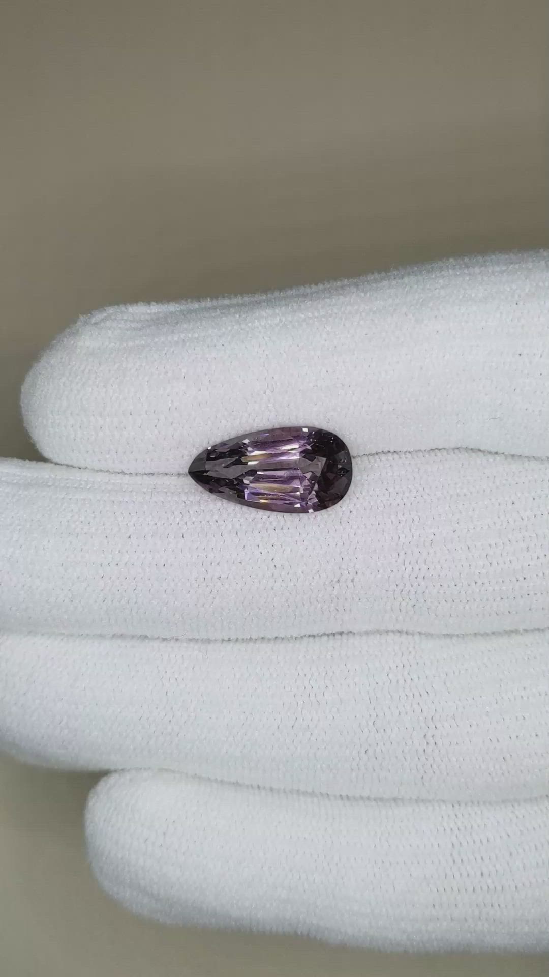 5.33 Ct. Purple Spinel from Burma (Myanmar) Size Video
