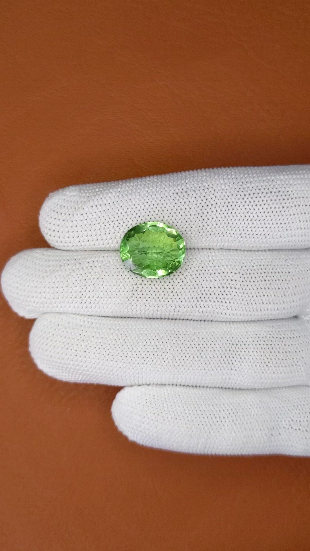 7.89 Ct. Green Prasiolite from Madagascar Size Video